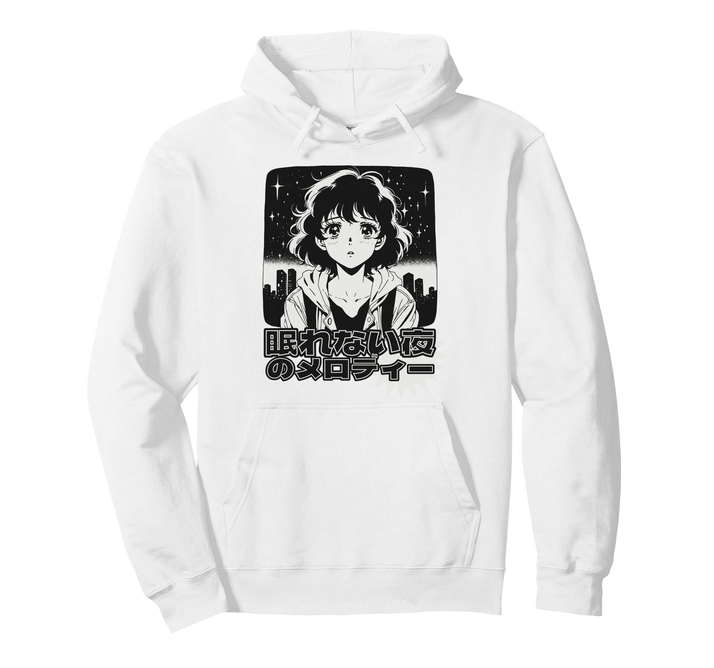 Anime Aesthetic Sleepless Night 80S Hoodie - Aesthetic Graphic for Adults - T-Shirt, Sweatshirt, Hoodie