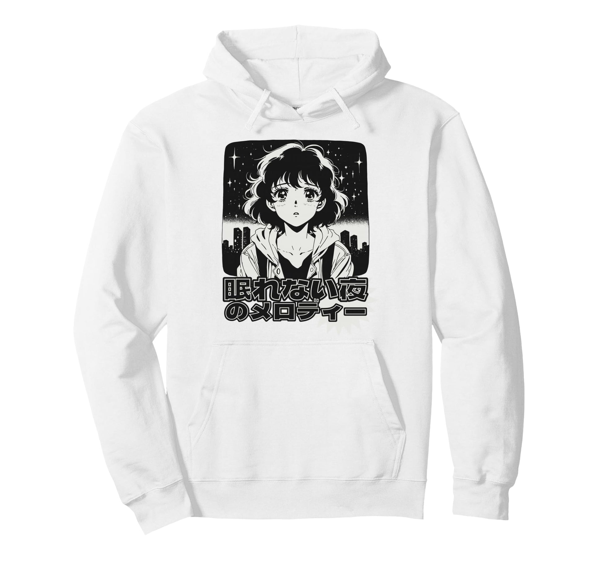 Anime Aesthetic Sleepless Night 80S Hoodie - Aesthetic Graphic for Adults - T-Shirt, Sweatshirt, Hoodie