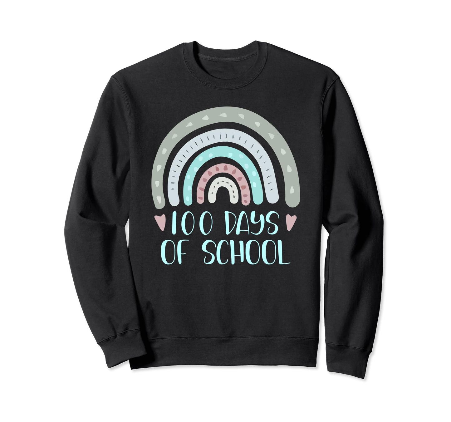 100 Days School Teacher Student Sweatshirt - Minimalist Print Unisex - T-Shirt, Sweatshirt, Hoodie
