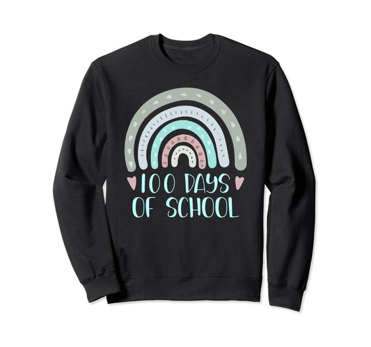 100 Days School Teacher Student Sweatshirt - Minimalist Print Unisex - T-Shirt, Sweatshirt, Hoodie