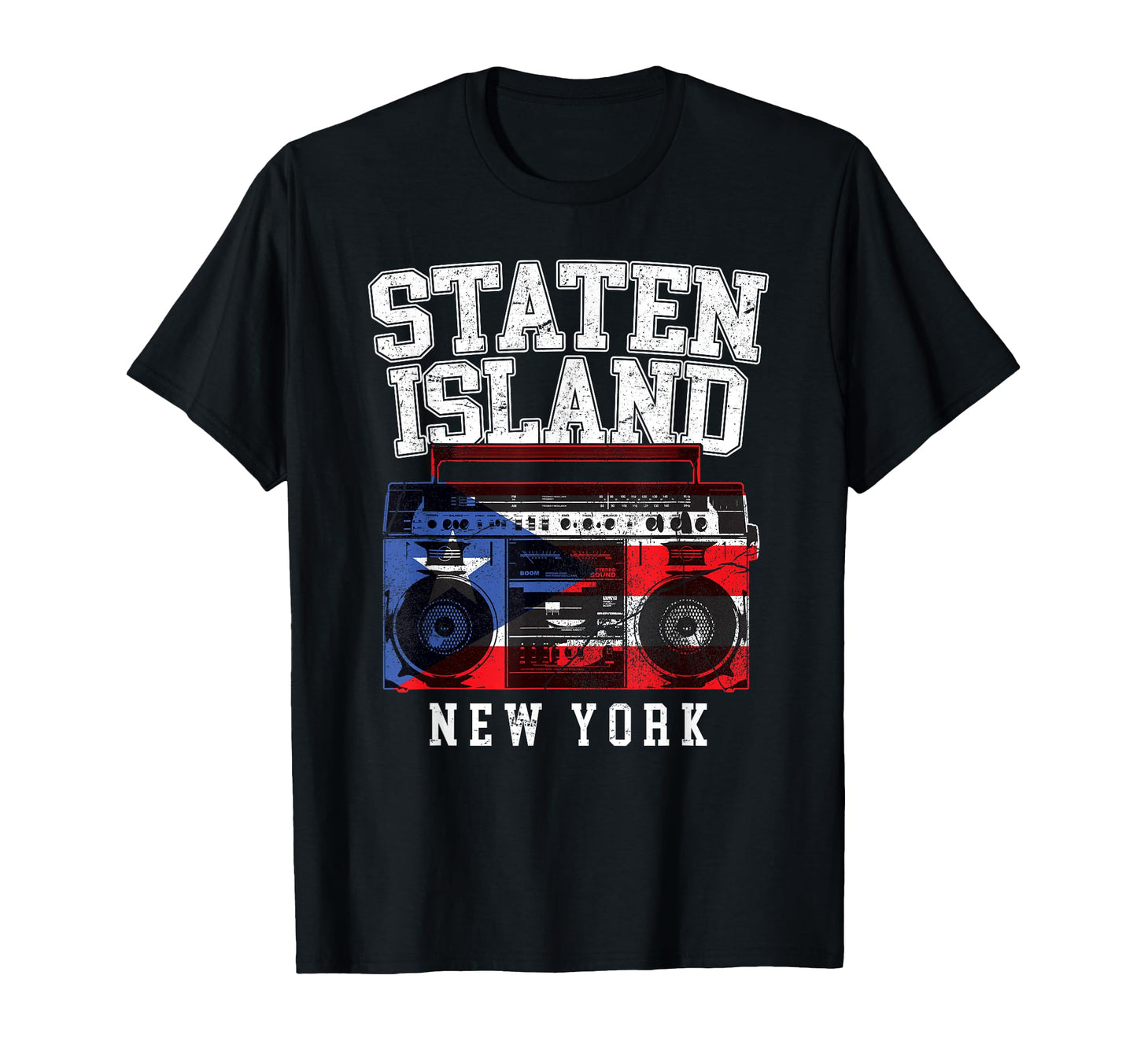 Staten Island New York Nyc Boombox T-Shirt - Streetwear Style Men Women - T-Shirt, Sweatshirt, Hoodie