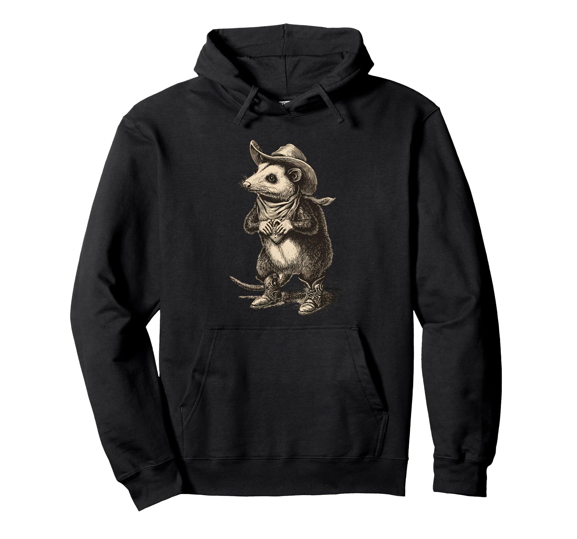 Opossum Cowboy Rodeo Cowgirl Possum Hoodie - Trendy Graphic Men Women - T-Shirt, Sweatshirt, Hoodie