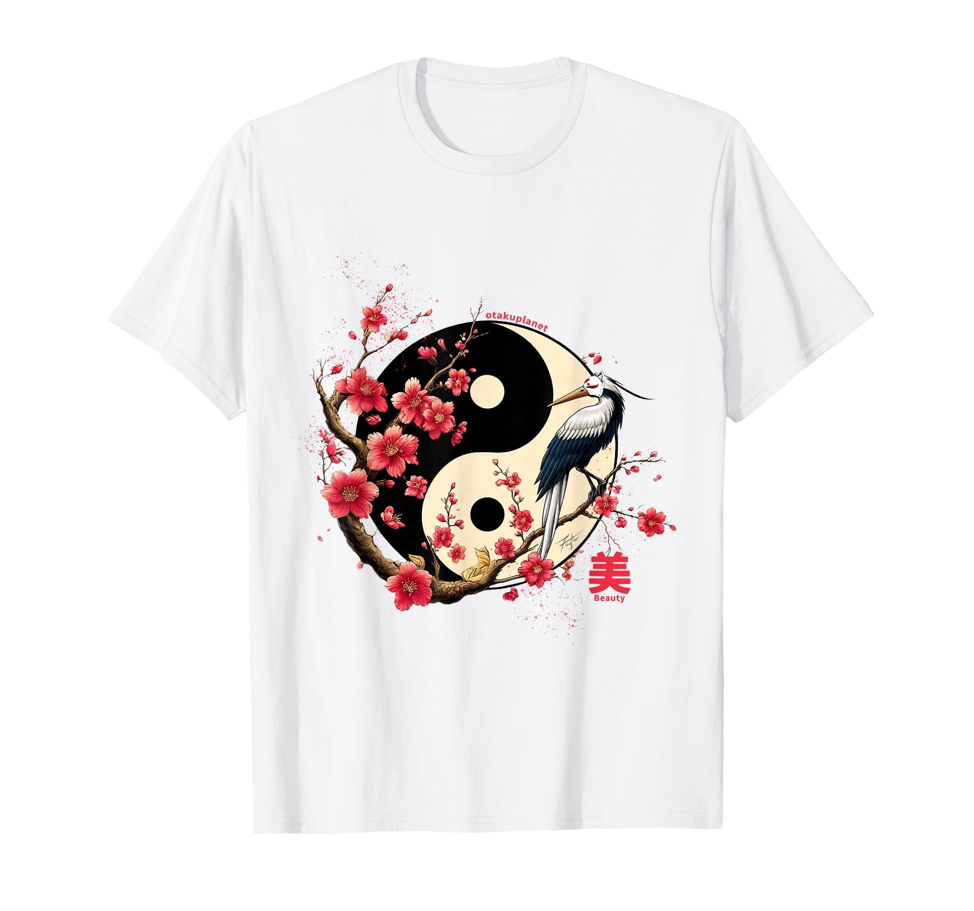 Sakura Tree Yin Yang Vibe Vaporwave T-Shirt - Streetwear Style Men Women - T-Shirt, Sweatshirt, Hoodie