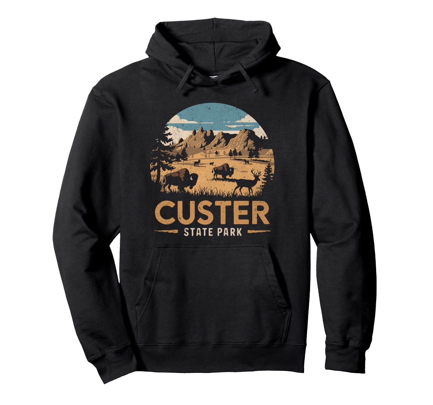 Custer State Park South Dakota American Hoodie - Trendy Graphic Men Women - T-Shirt, Sweatshirt, Hoodie