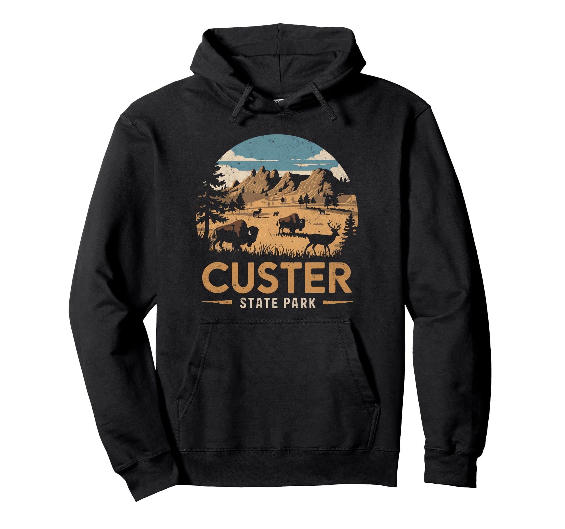 Custer State Park South Dakota American Hoodie - Trendy Graphic Men Women - T-Shirt, Sweatshirt, Hoodie