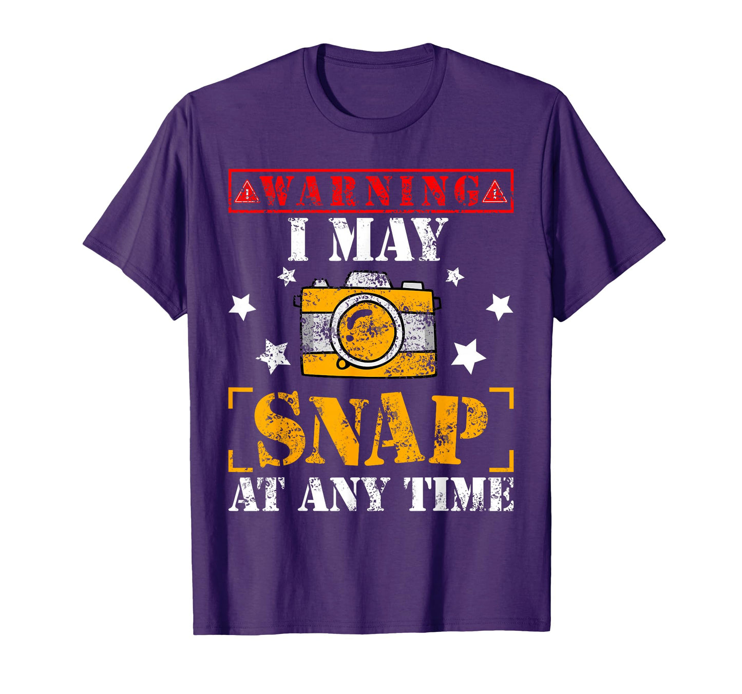 Warning Any Time I May Snap Funny T-Shirt - Minimalist Print Unisex - T-Shirt, Sweatshirt, Hoodie