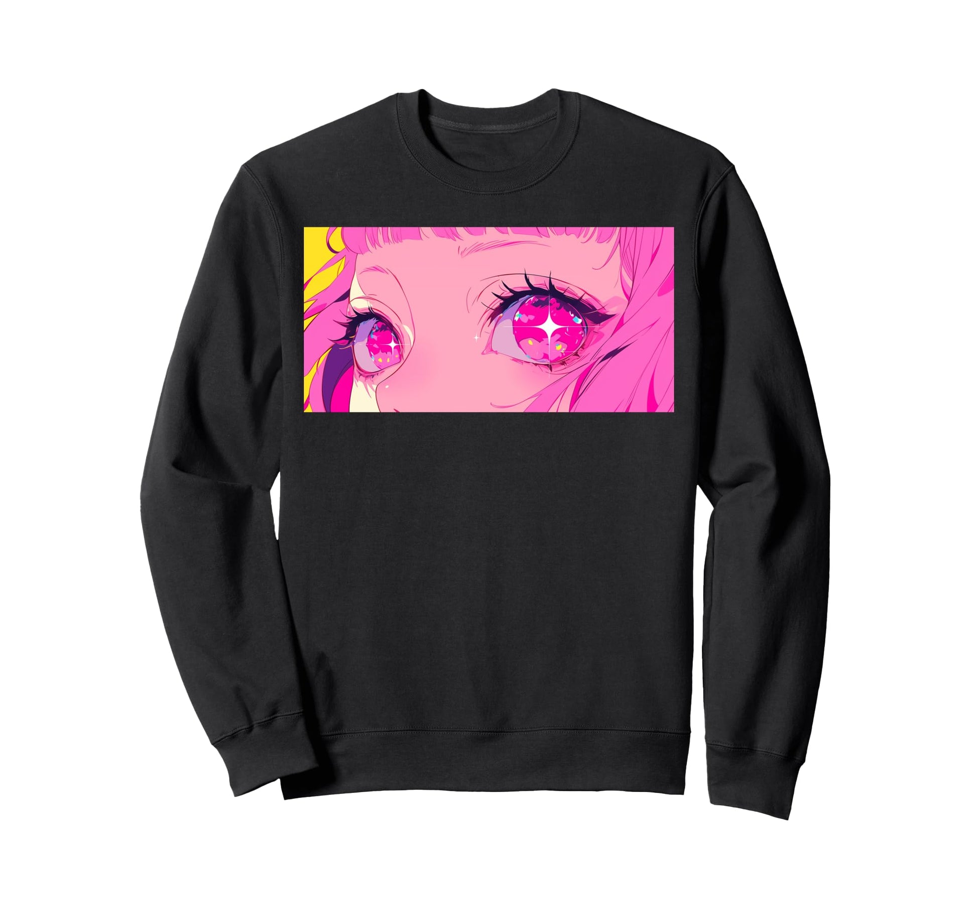 Anime Eyes Japanese Vaporwave Sweatshirt - Streetwear Style for Adults - T-Shirt, Sweatshirt, Hoodie