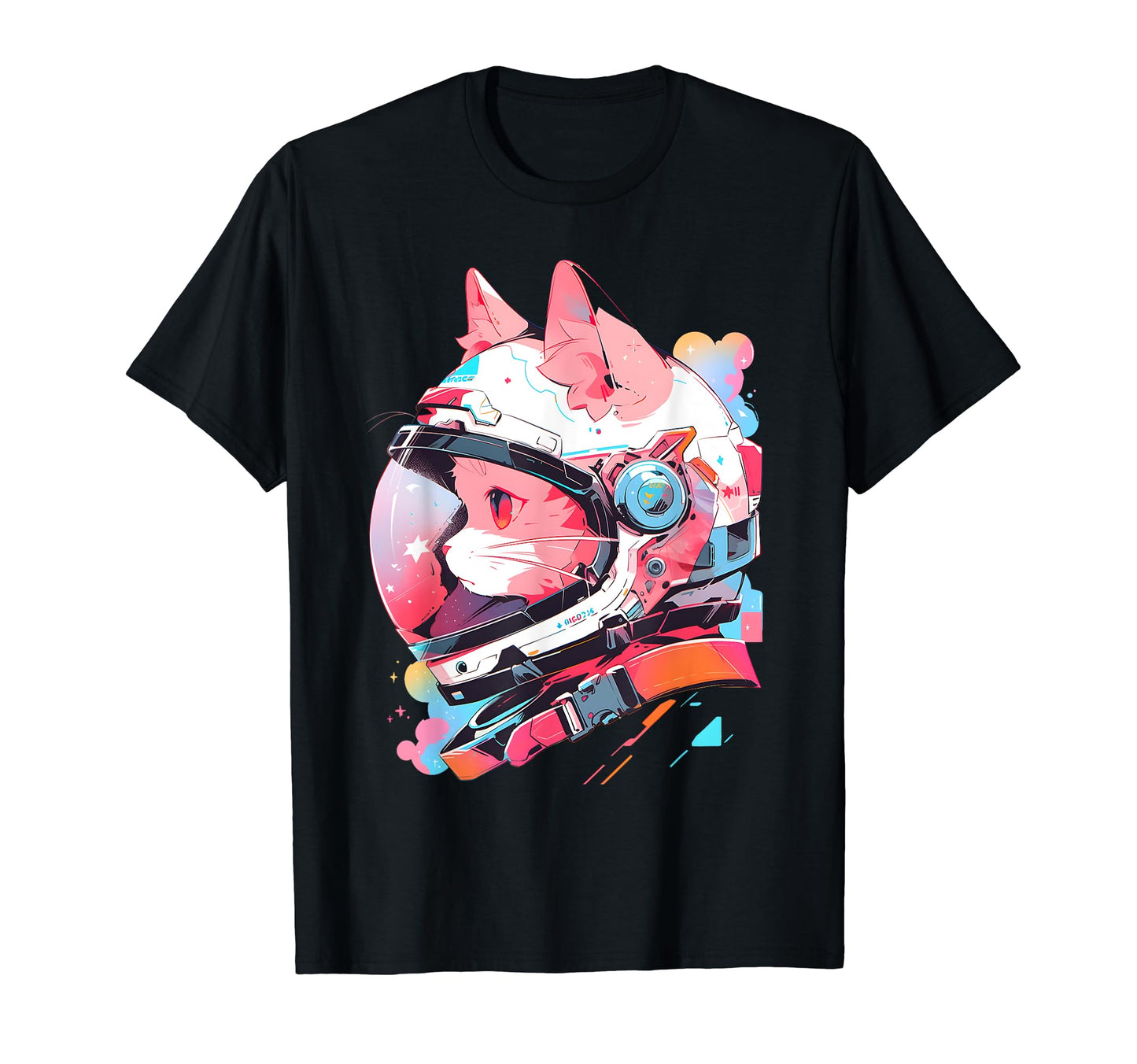 80S 90S Aesthetic Vaporwave Space Cat T-Shirt - Aesthetic Graphic Unisex - T-Shirt, Sweatshirt, Hoodie