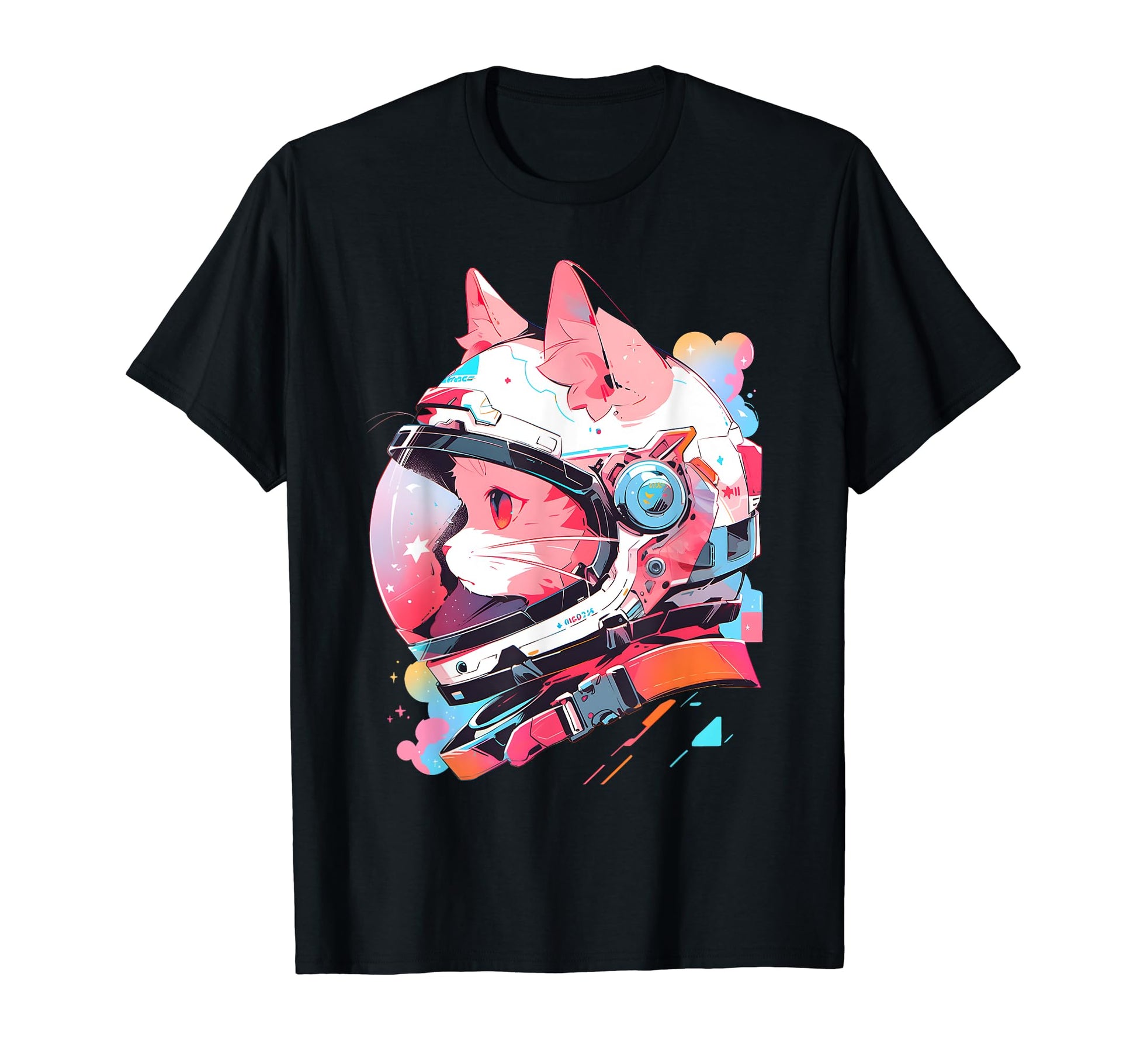 80S 90S Aesthetic Vaporwave Space Cat T-Shirt - Aesthetic Graphic Unisex - T-Shirt, Sweatshirt, Hoodie