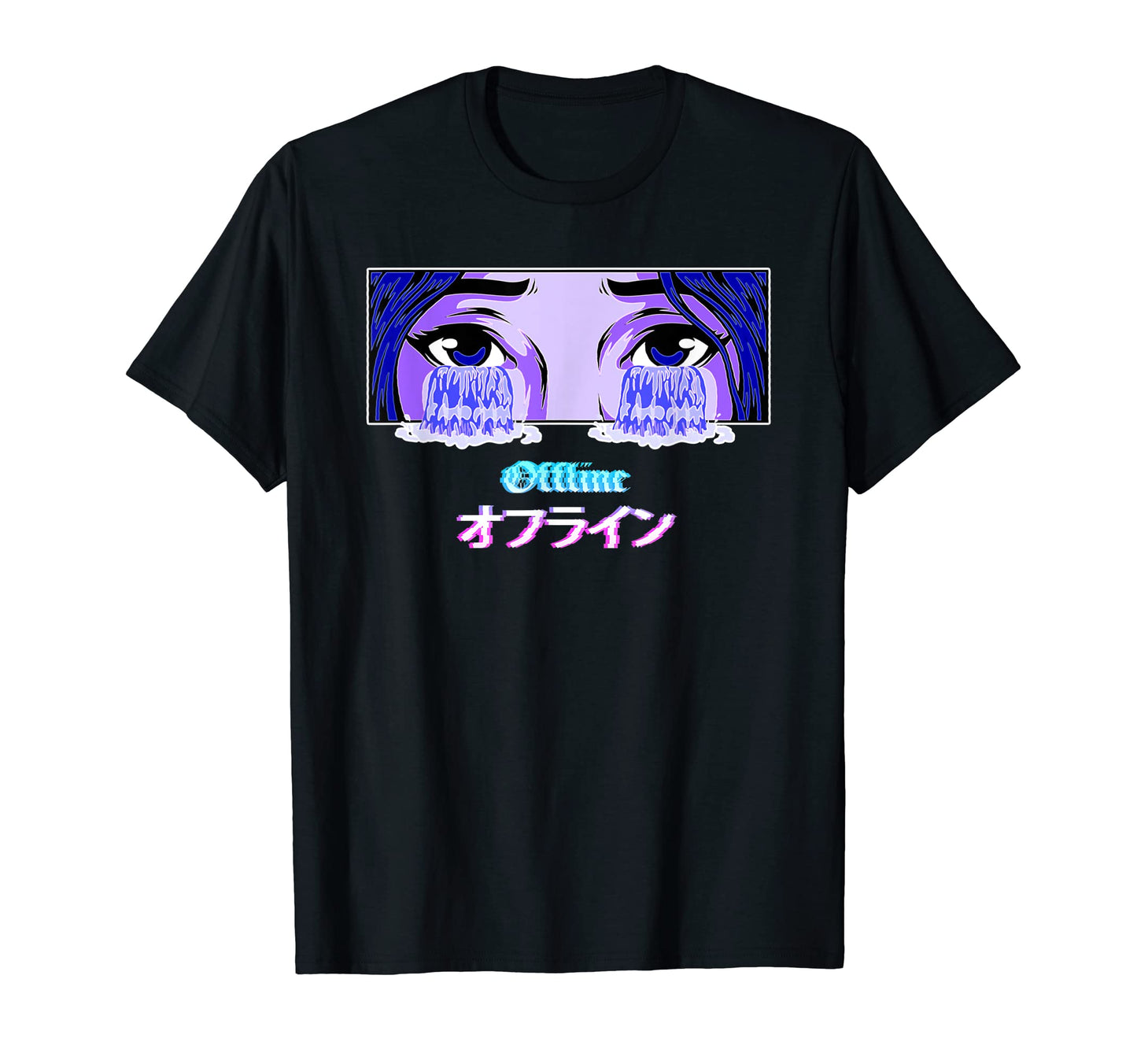 Offline Aesthetic Anime Vaporwave T-Shirt - Fun Novelty Design Unisex - T-Shirt, Sweatshirt, Hoodie