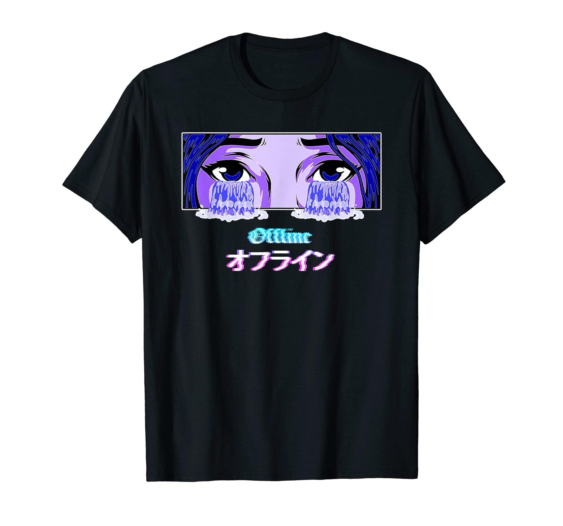 Offline Aesthetic Anime Vaporwave T-Shirt - Fun Novelty Design Unisex - T-Shirt, Sweatshirt, Hoodie