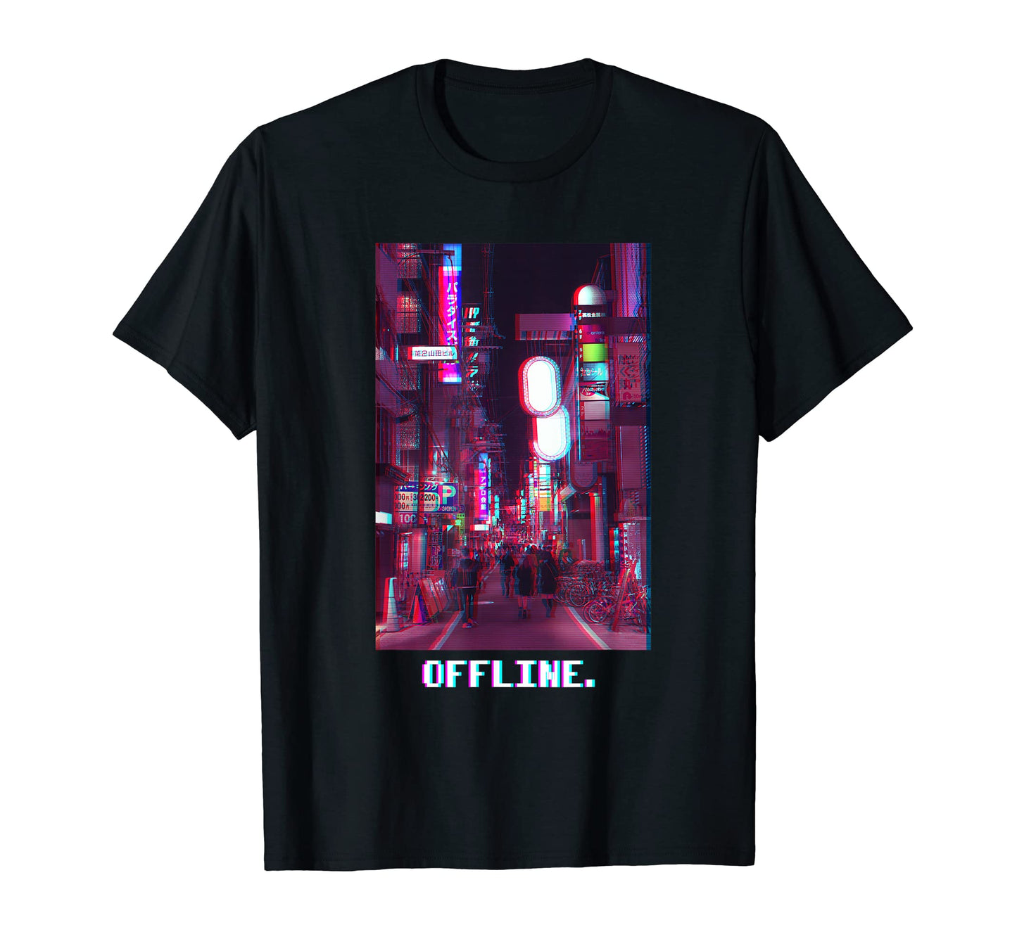 Offline Vaporwave Aesthetic T-Shirt - Fun Novelty Design for Adults - T-Shirt, Sweatshirt, Hoodie