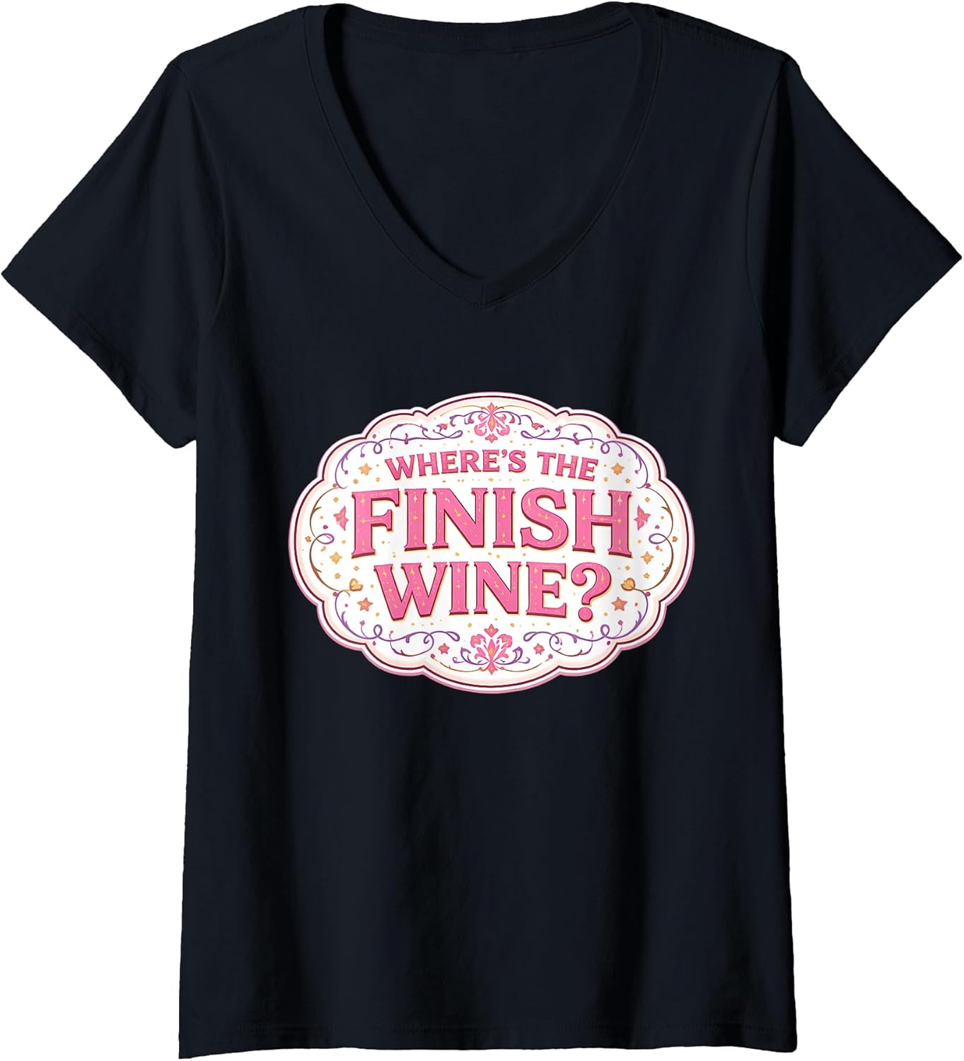 Where's The Finish Wine Lover Runner Running Merch - Adult & Kids T-Shirts, Sweatshirts & Hoodies apparel design preview 1