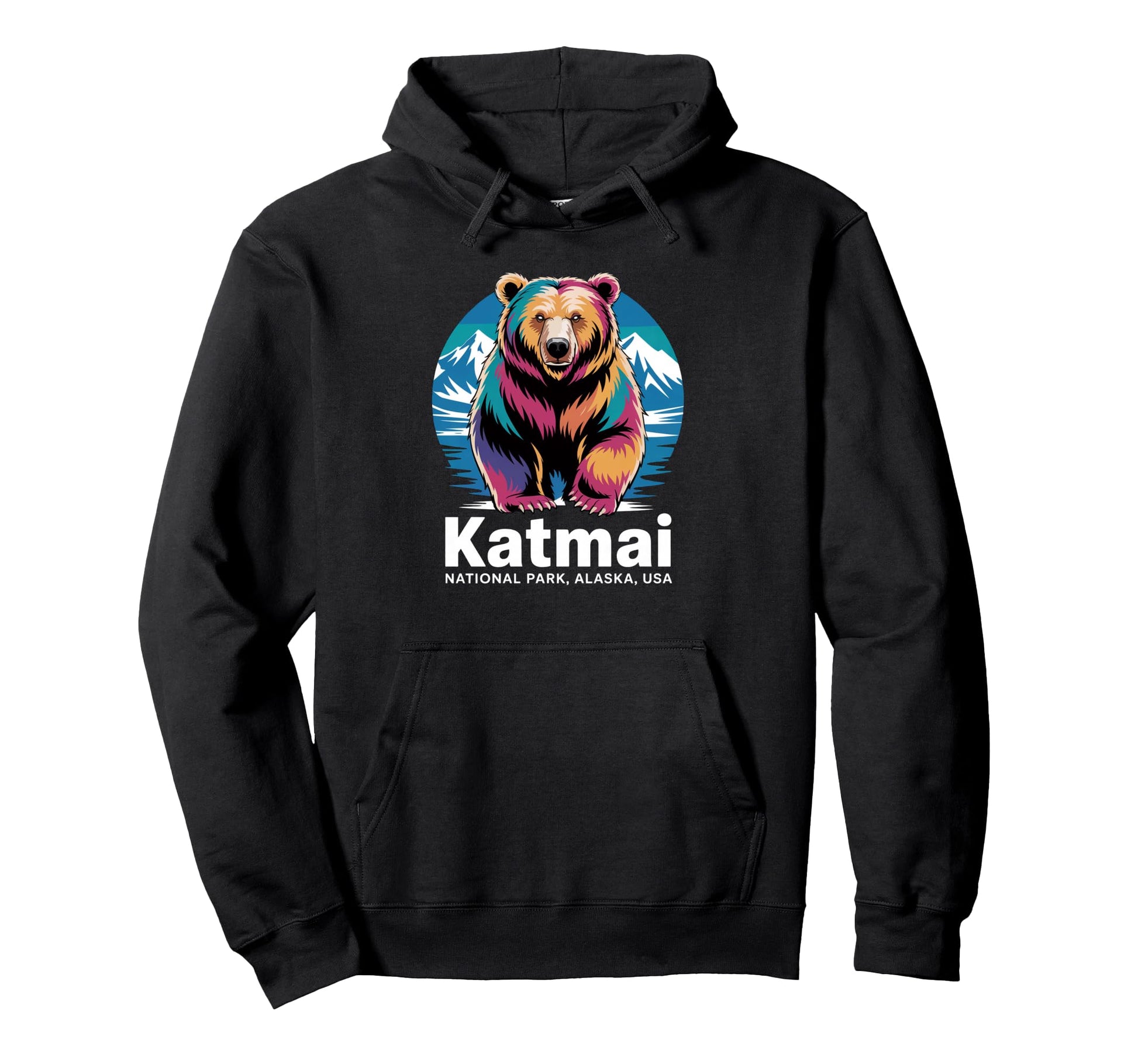 Bear Katmai National Park Usa Alaska Hoodie - Custom Art Print Unisex - T-Shirt, Sweatshirt, Hoodie