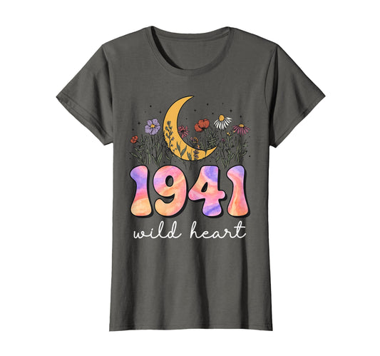 1941 Wild Heart 85Th Birthday Boho T-Shirt - Custom Art Print for Adults - T-Shirt, Sweatshirt, Hoodie