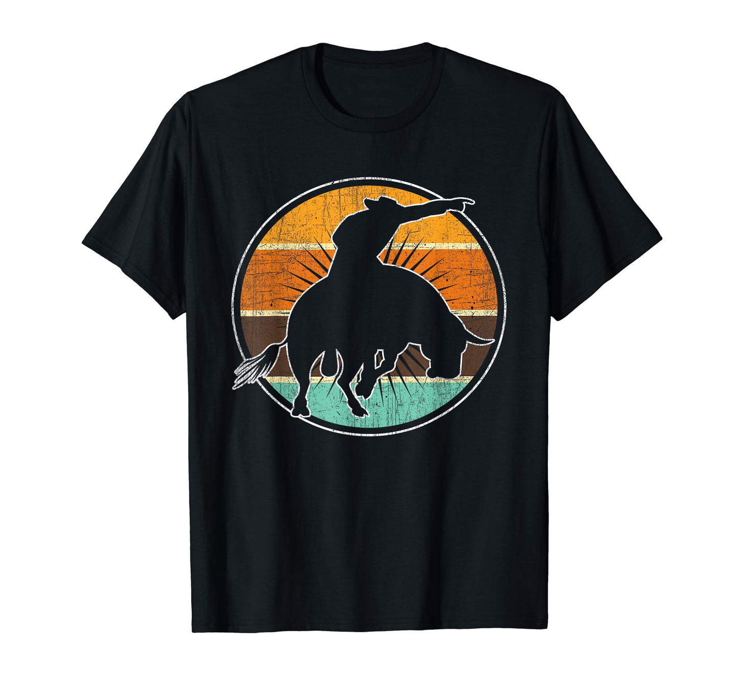 Western Bull Riding Ranch Rider Cowboy T-Shirt - Graphic Print Men Women - T-Shirt, Sweatshirt, Hoodie