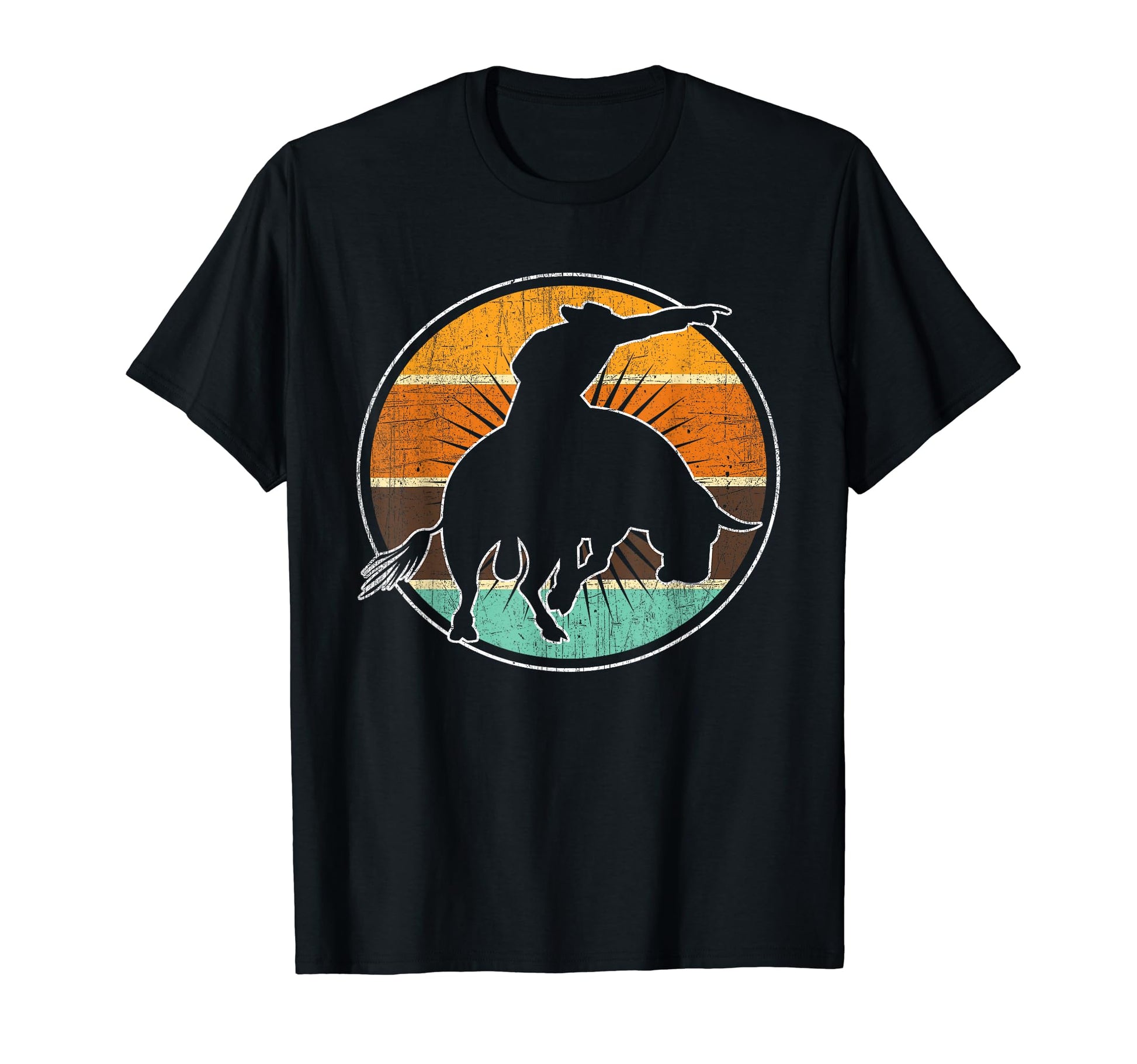 Western Bull Riding Ranch Rider Cowboy T-Shirt - Graphic Print Men Women - T-Shirt, Sweatshirt, Hoodie