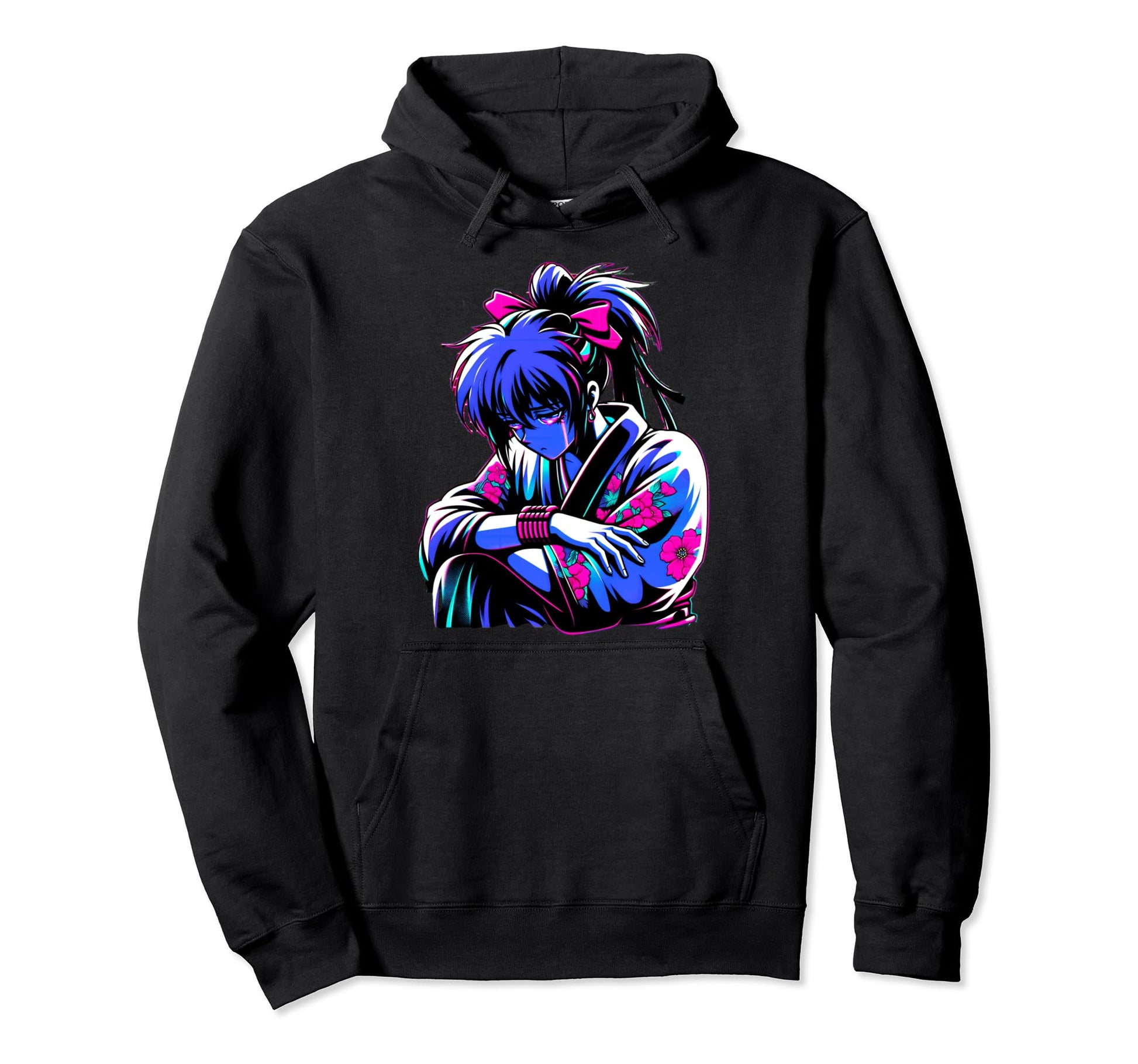Sad Anime Japanese Vaporwave Aesthetic Hoodie - Fun Novelty Design Unisex - T-Shirt, Sweatshirt, Hoodie