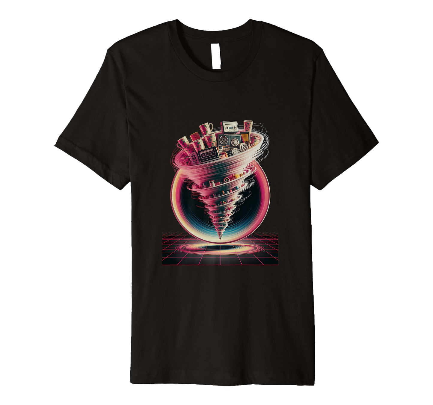 Tape Vortex Surreal 80S Vaporwave Aesthetic T-Shirt - Trendy Graphic Unisex - T-Shirt, Sweatshirt, Hoodie