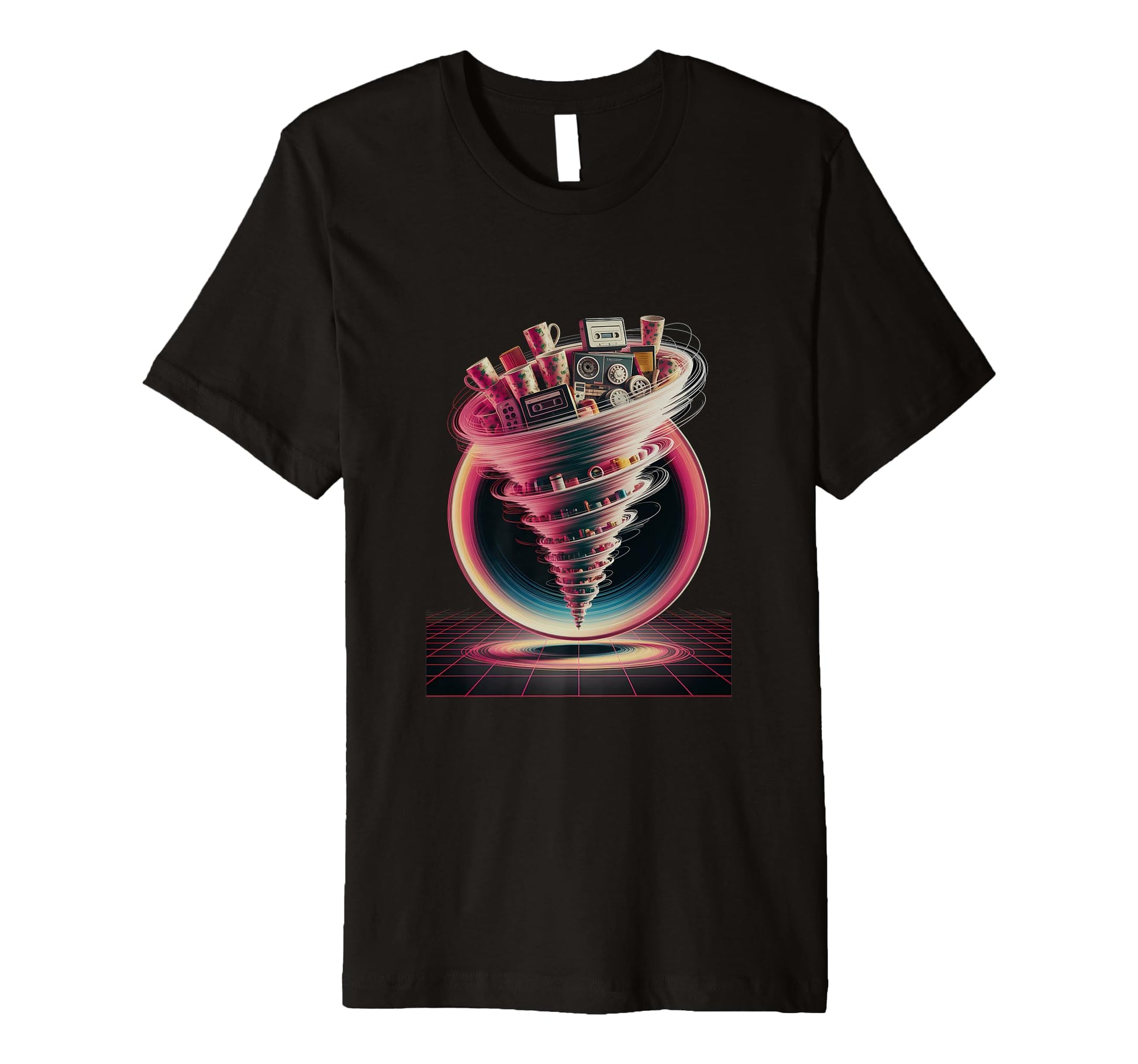 Tape Vortex Surreal 80S Vaporwave Aesthetic T-Shirt - Trendy Graphic Unisex - T-Shirt, Sweatshirt, Hoodie