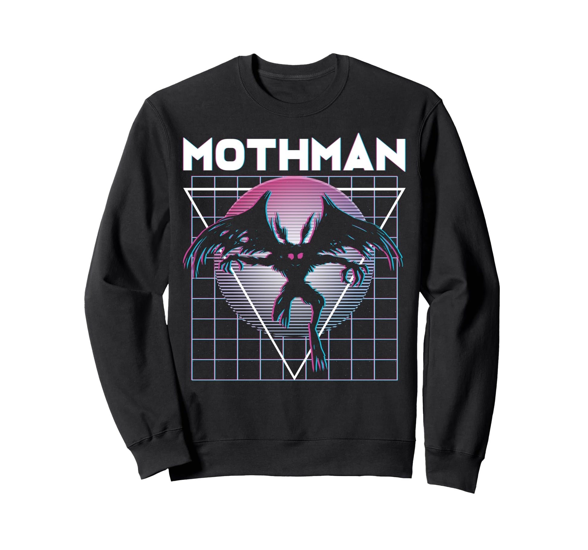 Vaporwave Aesthetic Mothman Sweatshirt - Custom Art Print for Adults - T-Shirt, Sweatshirt, Hoodie