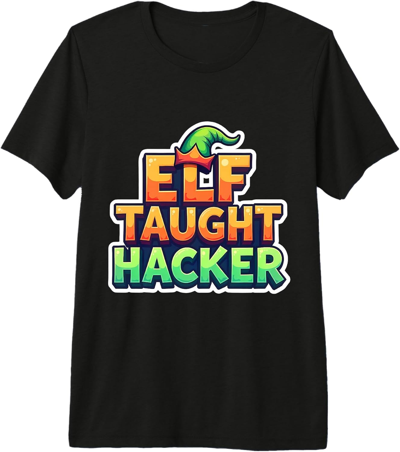 Self Elf Tought Hacker Christmas Funny Tech Merch - Adult & Kids T-Shirts, Sweatshirts & Hoodies apparel design preview 1