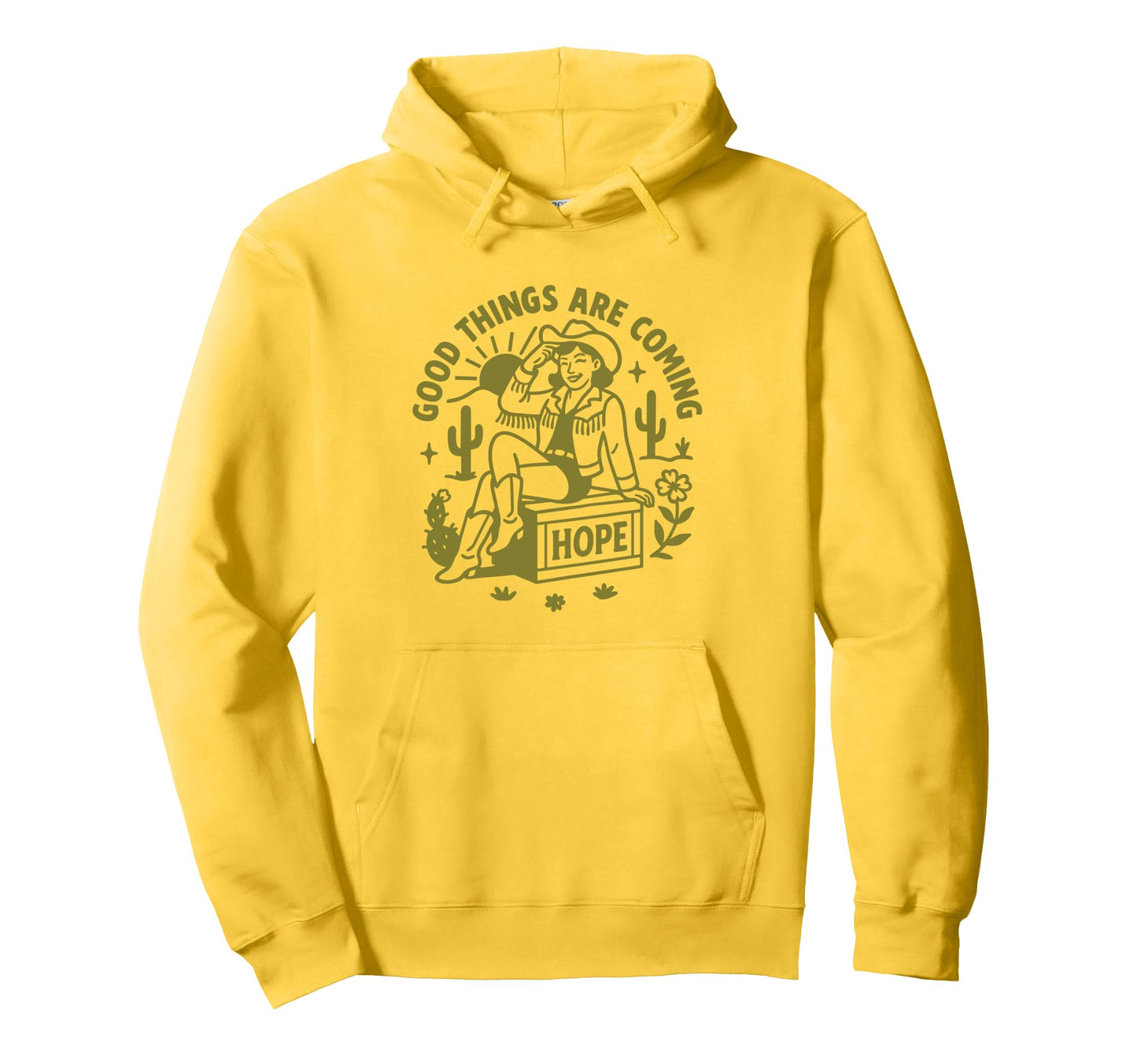 Optimistic Cowgirl Desert Co T-Shirt - Custom Art Print for Adults - T-Shirt, Sweatshirt, Hoodie