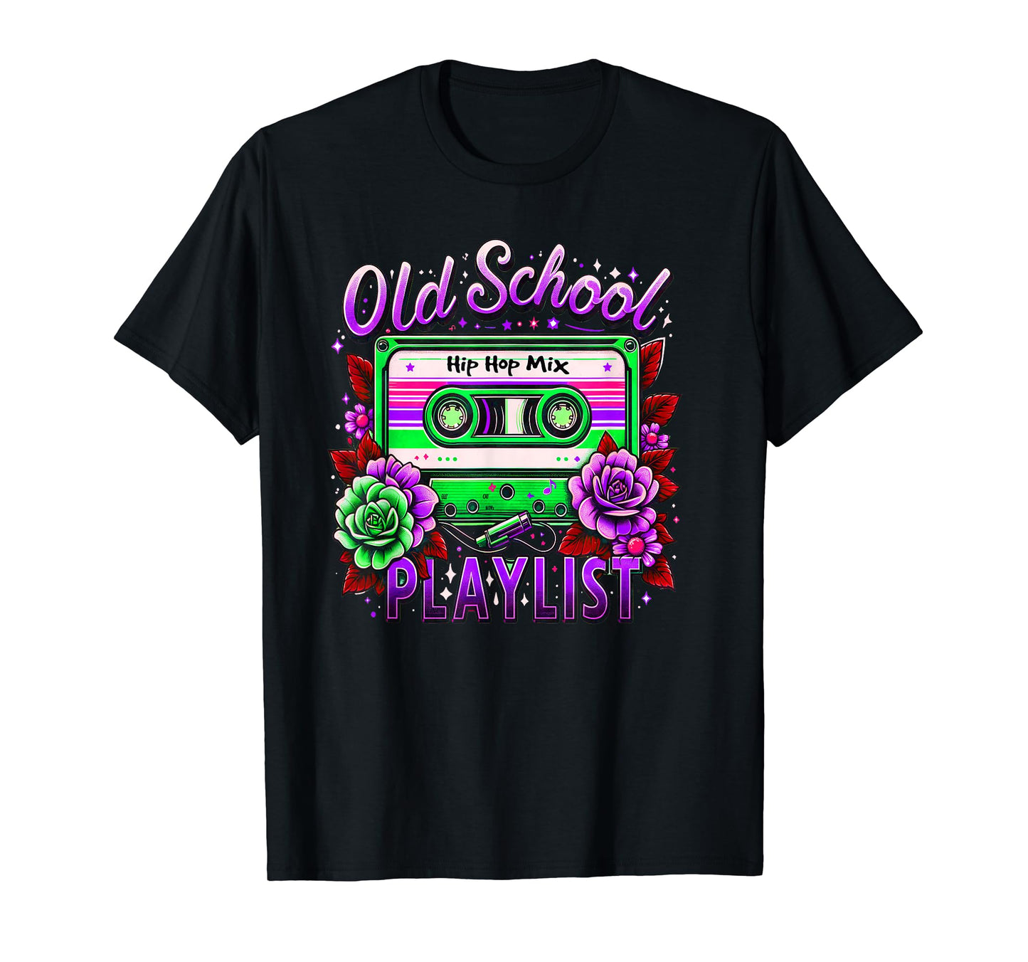 80S Old School Hip Hop Mix Cassette T-Shirt - Minimalist Print Men Women - T-Shirt, Sweatshirt, Hoodie