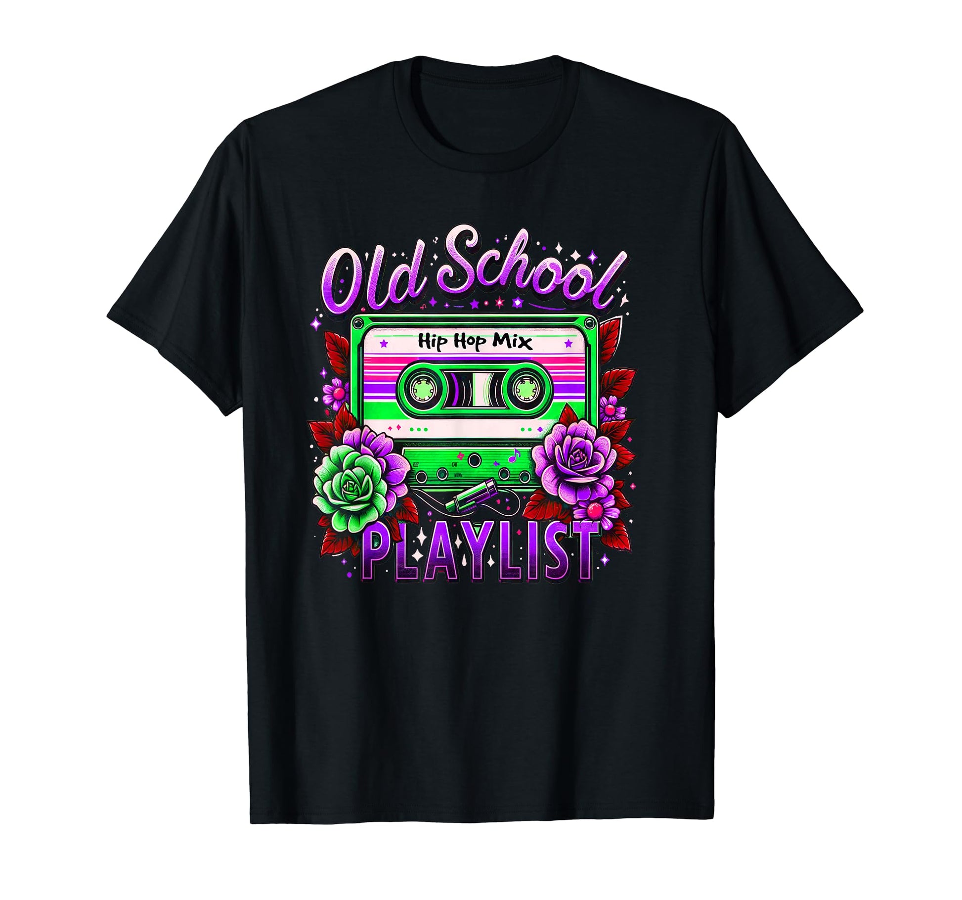 80S Old School Hip Hop Mix Cassette T-Shirt - Minimalist Print Men Women - T-Shirt, Sweatshirt, Hoodie
