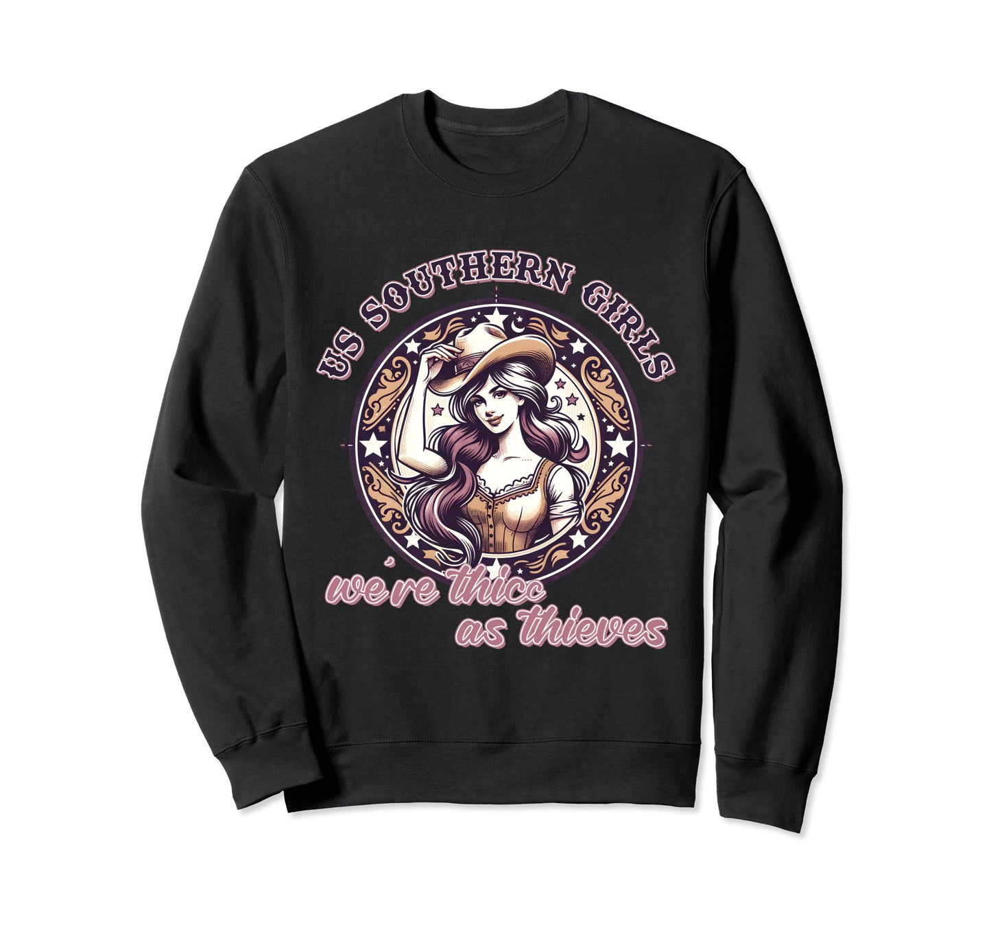 Cowgirl Southern Texas Western Sweatshirt - Trendy Graphic for Adults - T-Shirt, Sweatshirt, Hoodie