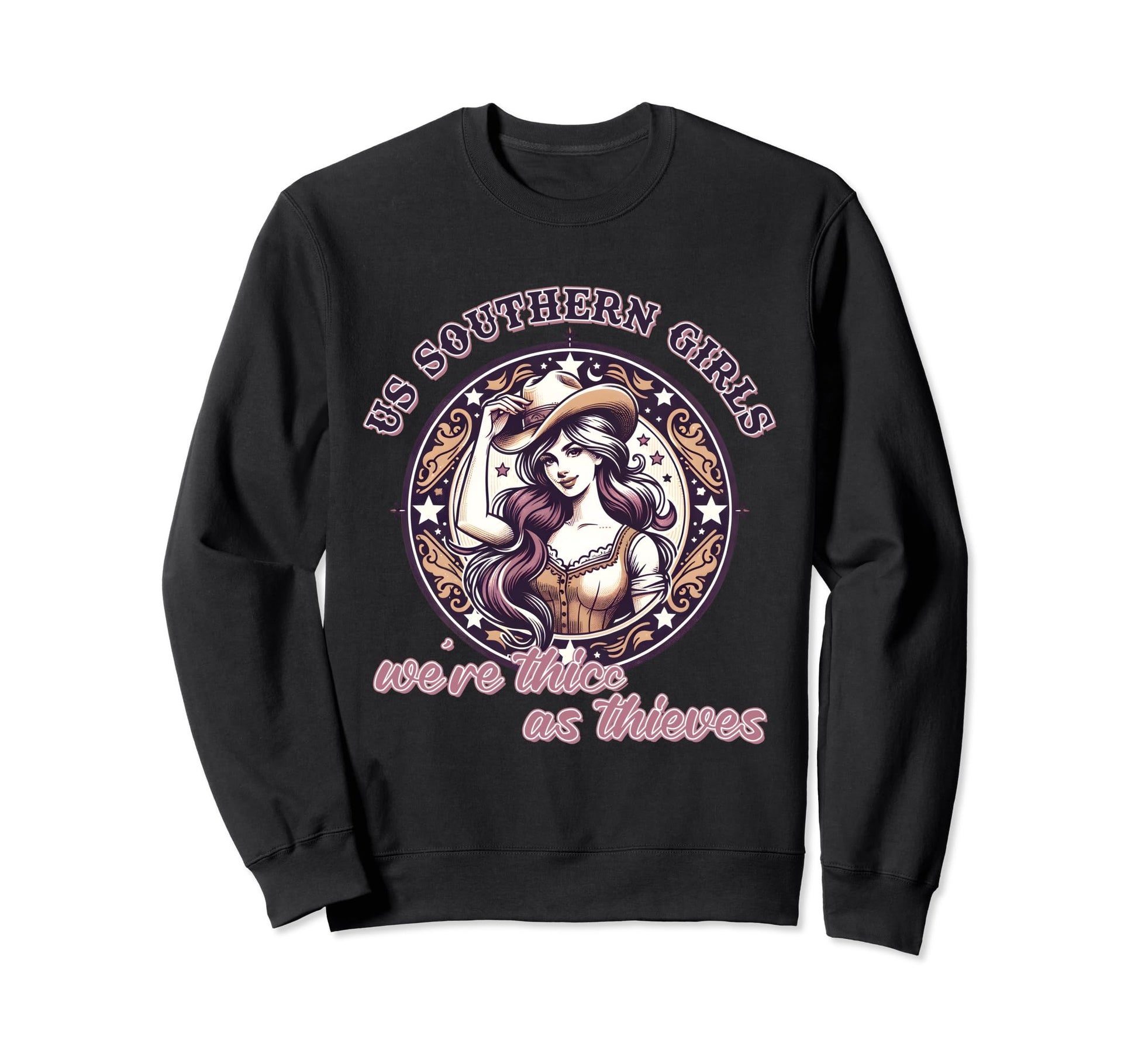 Cowgirl Southern Texas Western Sweatshirt - Trendy Graphic for Adults - T-Shirt, Sweatshirt, Hoodie