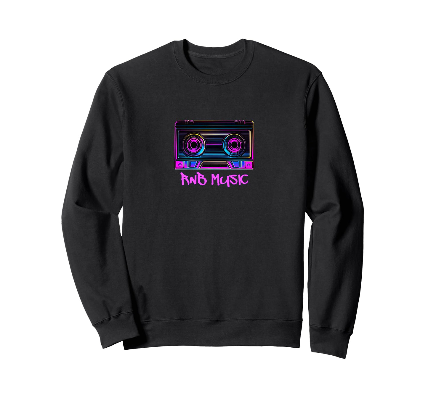 Vaporwave Cassette Tape R B Music Sweatshirt - Minimalist Print for Adults - T-Shirt, Sweatshirt, Hoodie