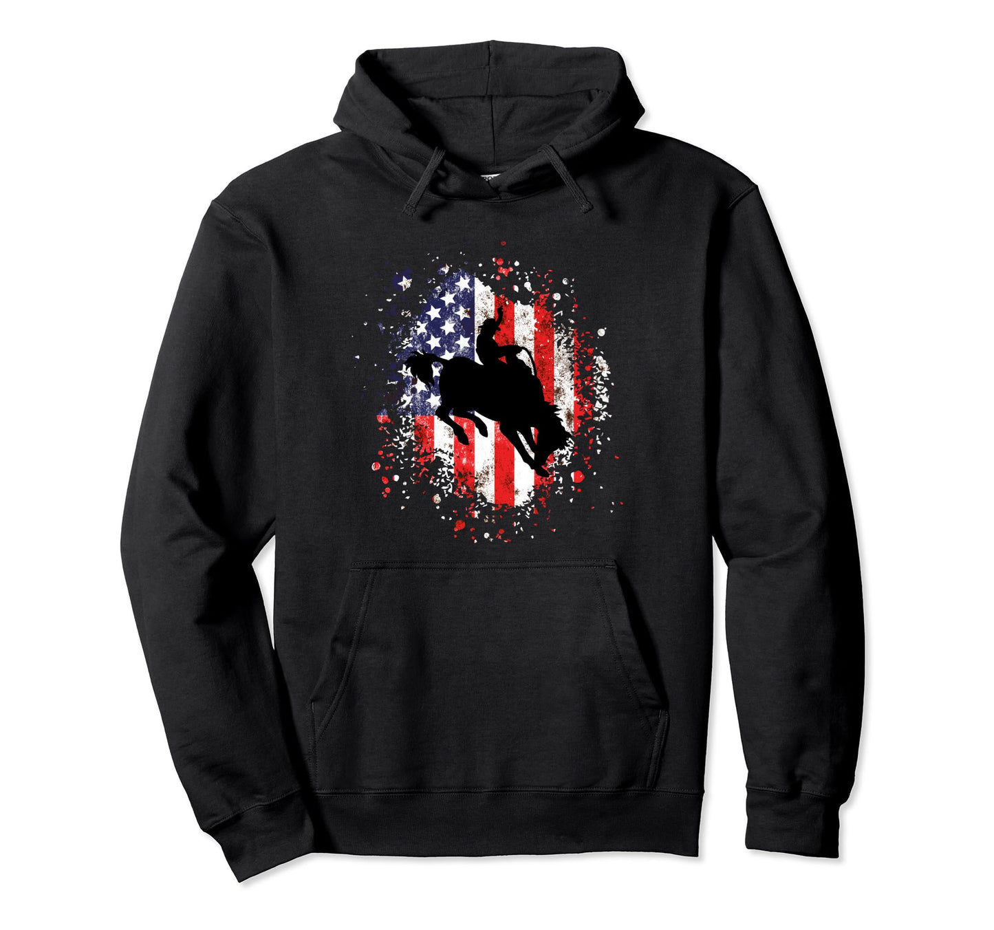 Western Rodeo Bucking Bronco Cowboy Hoodie - Aesthetic Graphic Men Women - T-Shirt, Sweatshirt, Hoodie