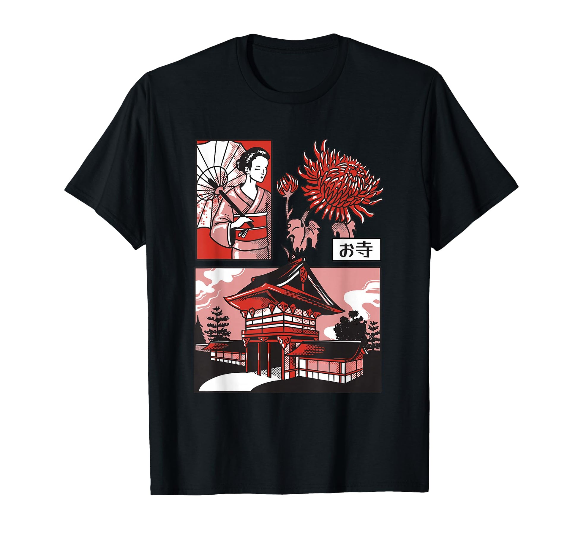 Lofi Vaporwave Buddhist Temple T-Shirt - Casual Everyday Wear for Adults - T-Shirt, Sweatshirt, Hoodie