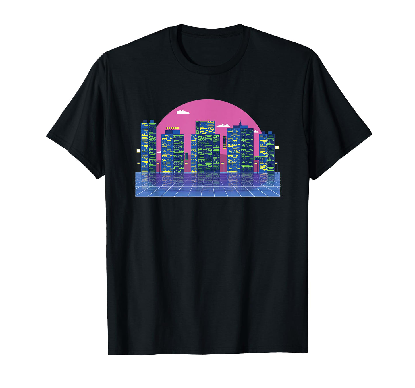 Japanese City Skyline Vaporwave T-Shirt - Casual Everyday Wear for Adults - T-Shirt, Sweatshirt, Hoodie