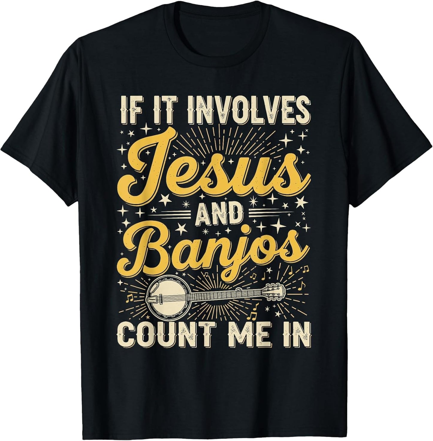 Banjo Faith Pickin' Merch. - Adult & Kids T-Shirts, Sweatshirts & Hoodies apparel design preview 1