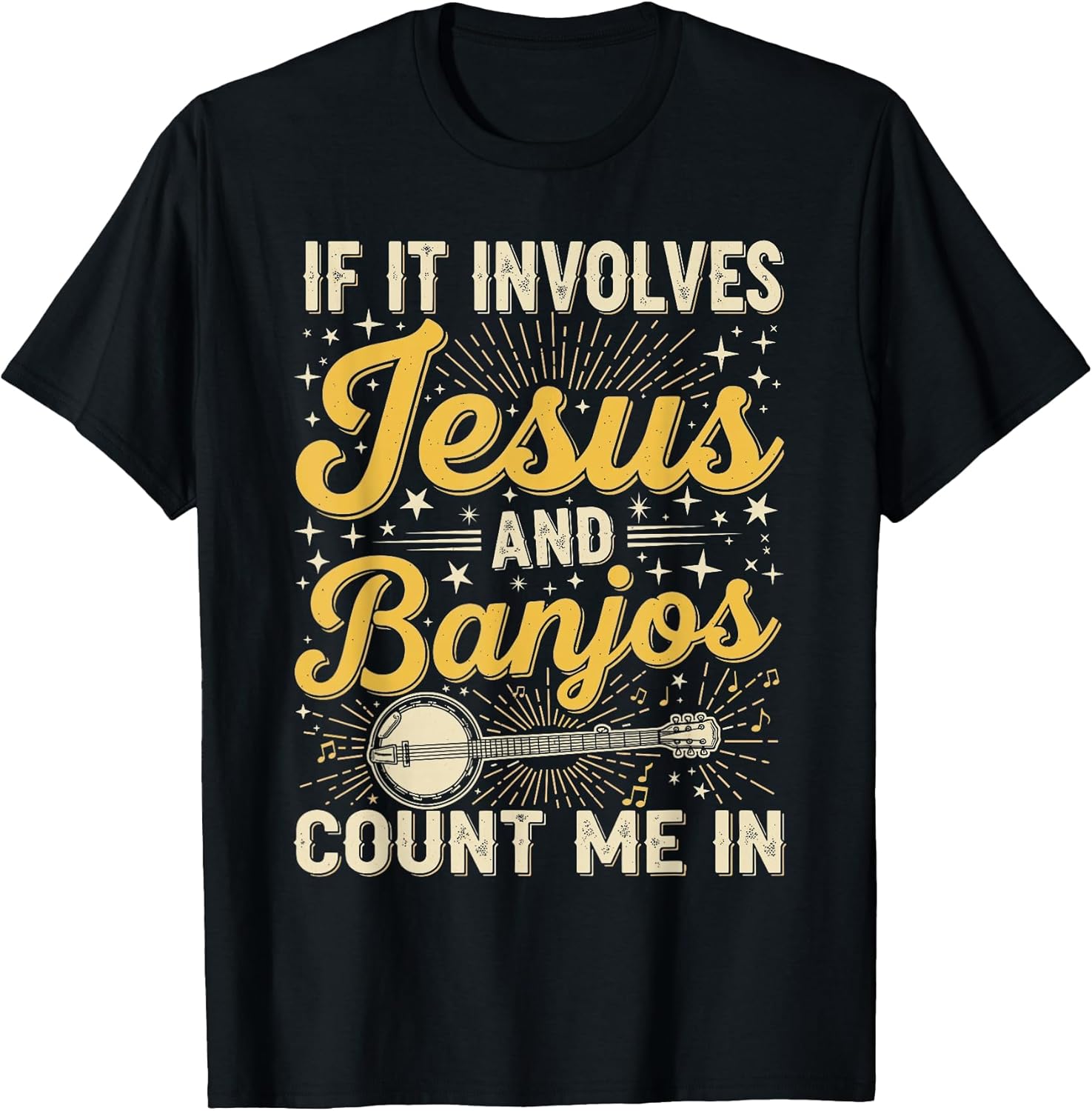 Banjo Faith Pickin' Merch. - Adult & Kids T-Shirts, Sweatshirts & Hoodies apparel design preview 1