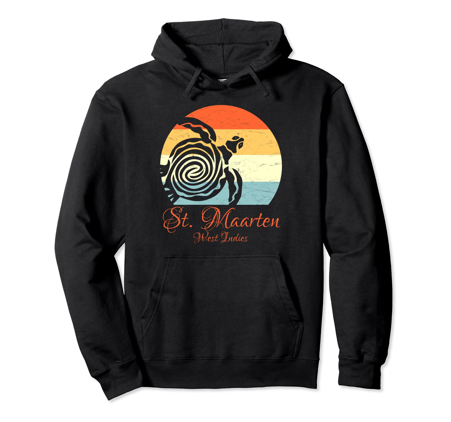 St Maarten West Indies Sea Turtle Vacation Hoodie - Graphic Print Men Women - T-Shirt, Sweatshirt, Hoodie
