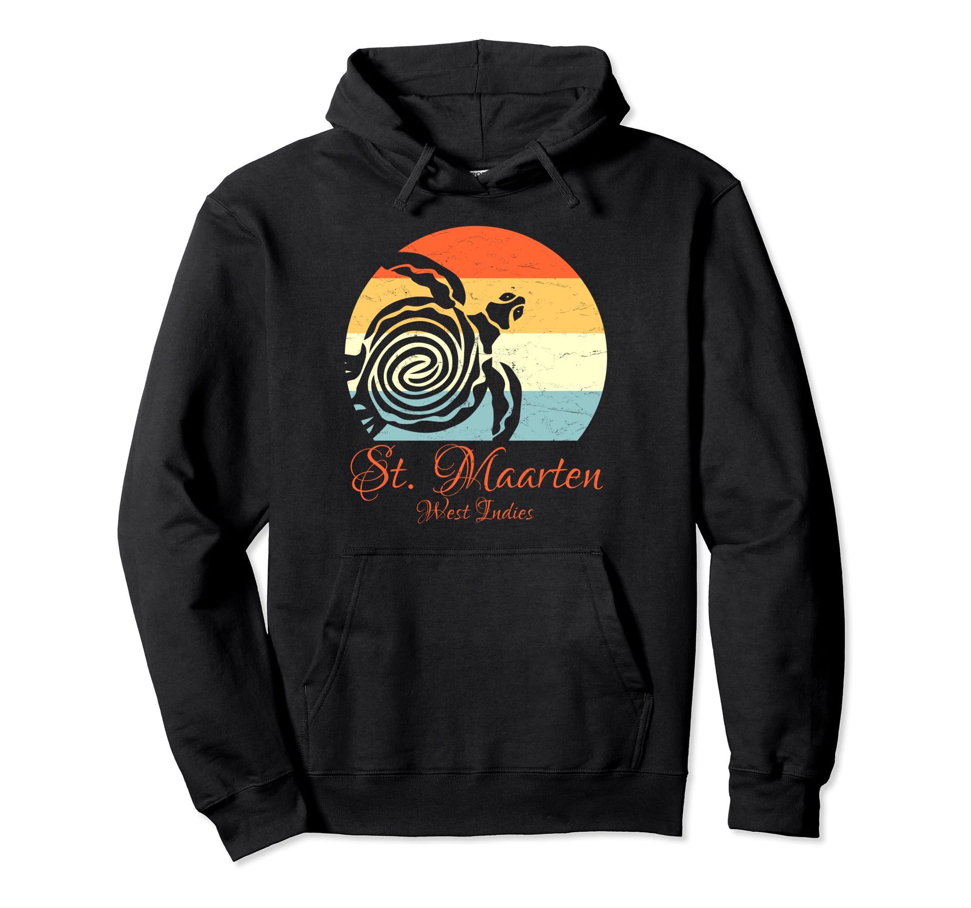St Maarten West Indies Sea Turtle Vacation Hoodie - Graphic Print Men Women - T-Shirt, Sweatshirt, Hoodie