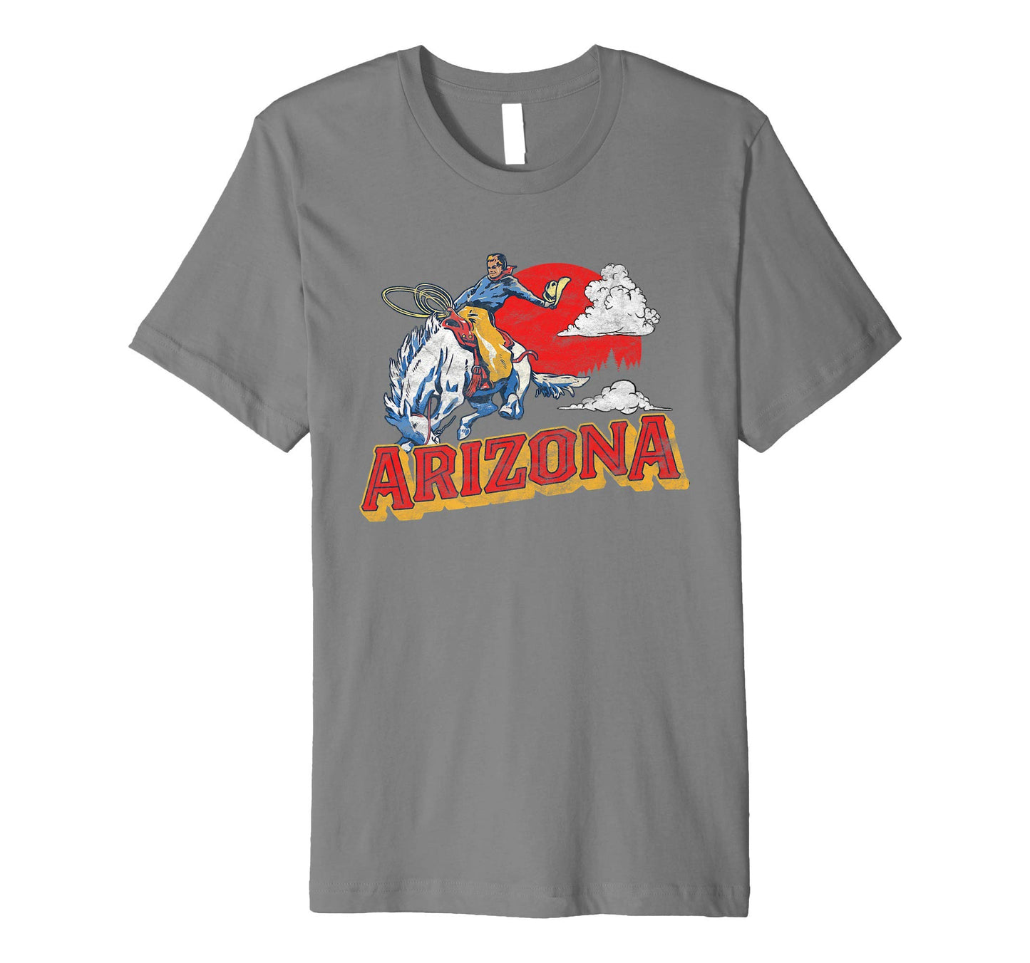 Arizona Bronco Riding Cowboy T-Shirt - Minimalist Print Unisex - T-Shirt, Sweatshirt, Hoodie