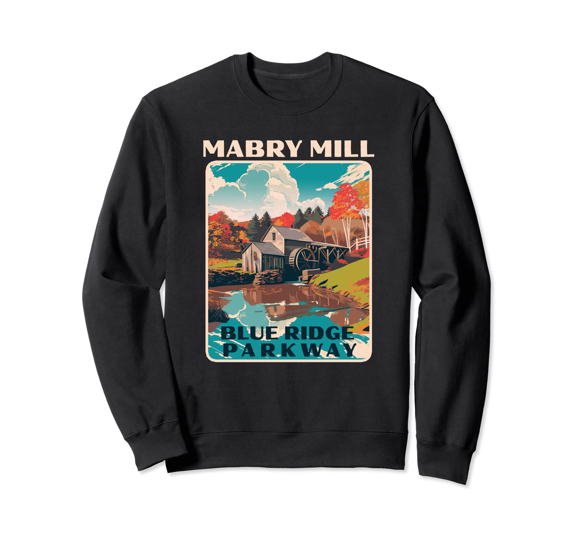 Mabry Mill Blue Ridge Parkway Wpa Sweatshirt - Graphic Print Unisex - T-Shirt, Sweatshirt, Hoodie