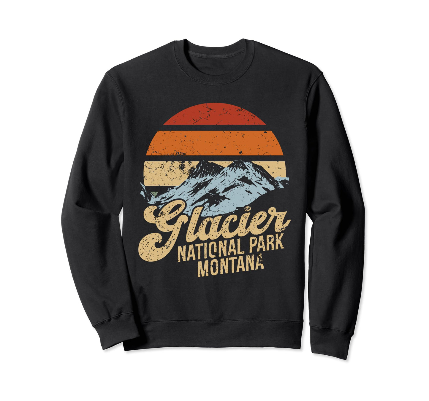 Sunset Glacier National Park Montana Sweatshirt - Custom Art Print Unisex - T-Shirt, Sweatshirt, Hoodie
