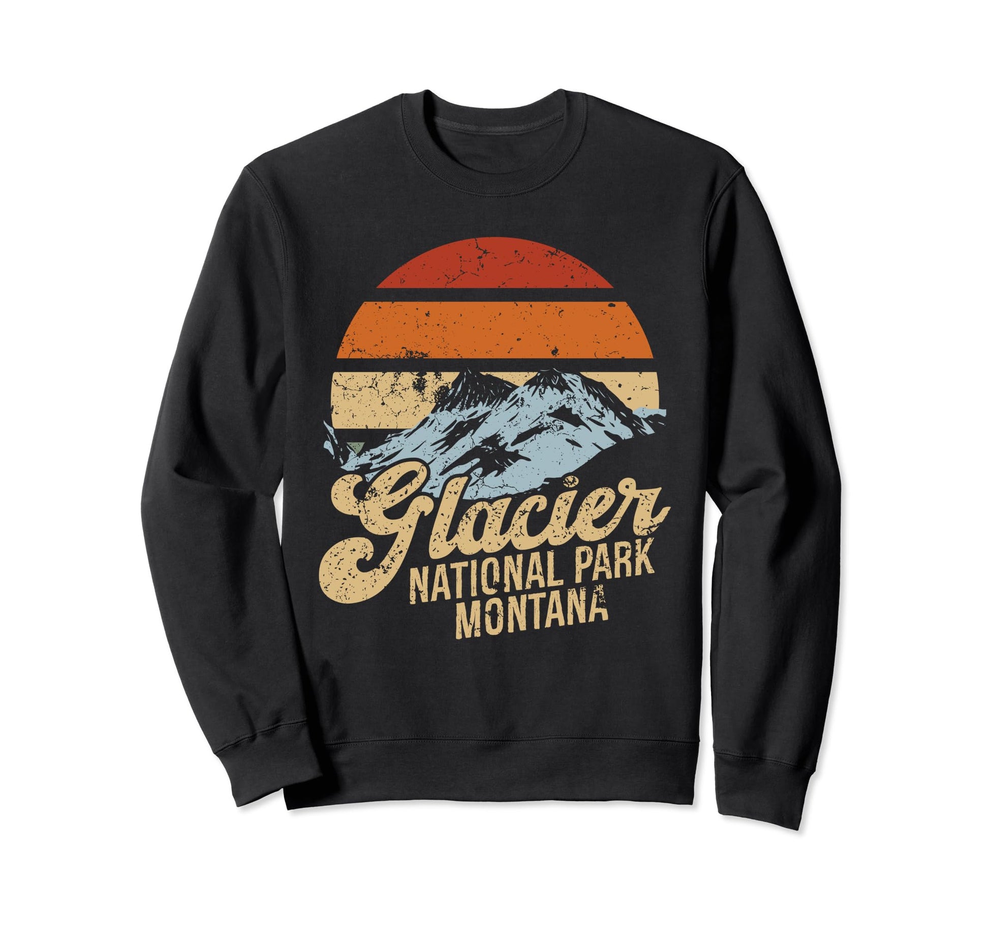 Sunset Glacier National Park Montana Sweatshirt - Custom Art Print Unisex - T-Shirt, Sweatshirt, Hoodie