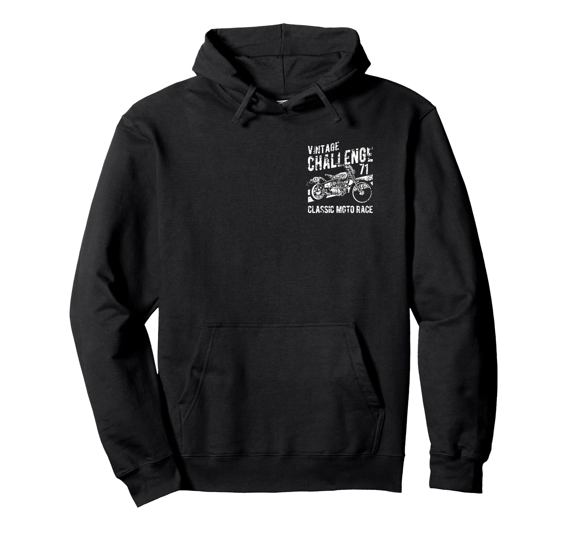 Challenge Motorcycle Race Distressed Hoodie - Streetwear Style Unisex - T-Shirt, Sweatshirt, Hoodie