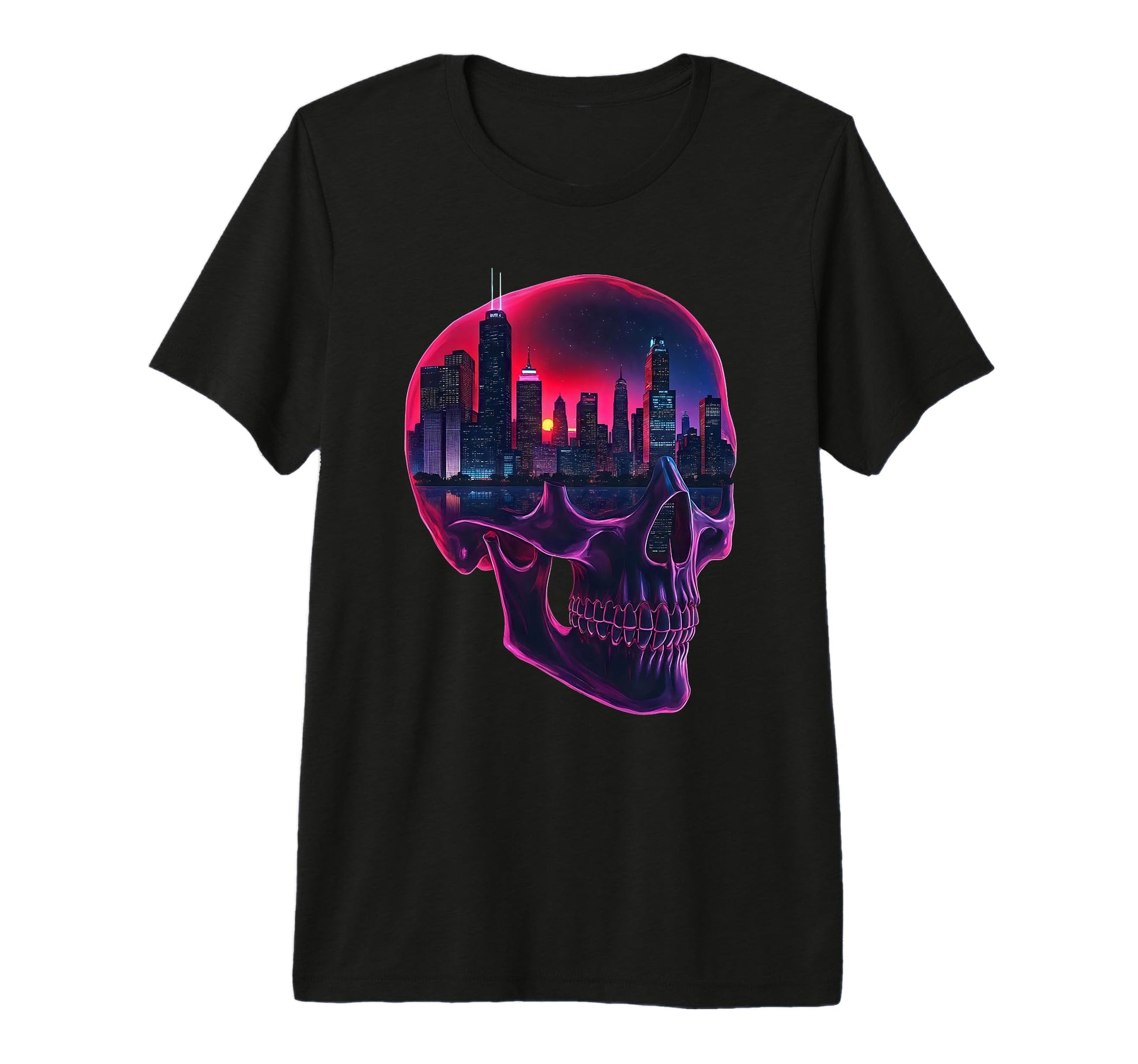 90S Vaporwave Aesthetic Skull T-Shirt - Casual Everyday Wear Unisex - T-Shirt, Sweatshirt, Hoodie