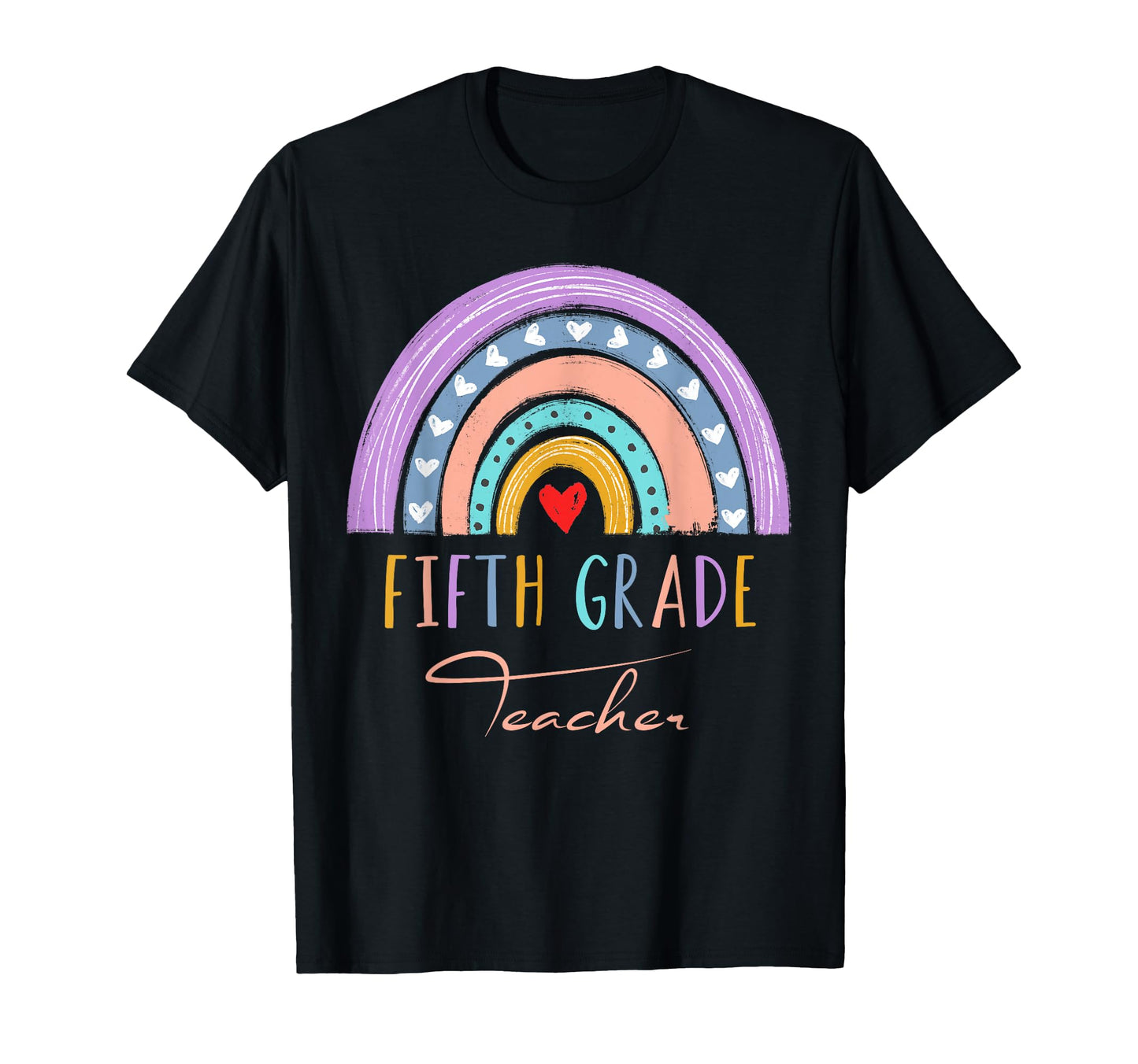 Fifth Grade Teacher Rainbow Boho 5Th Grade T-Shirt - Trendy Graphic Unisex - T-Shirt, Sweatshirt, Hoodie