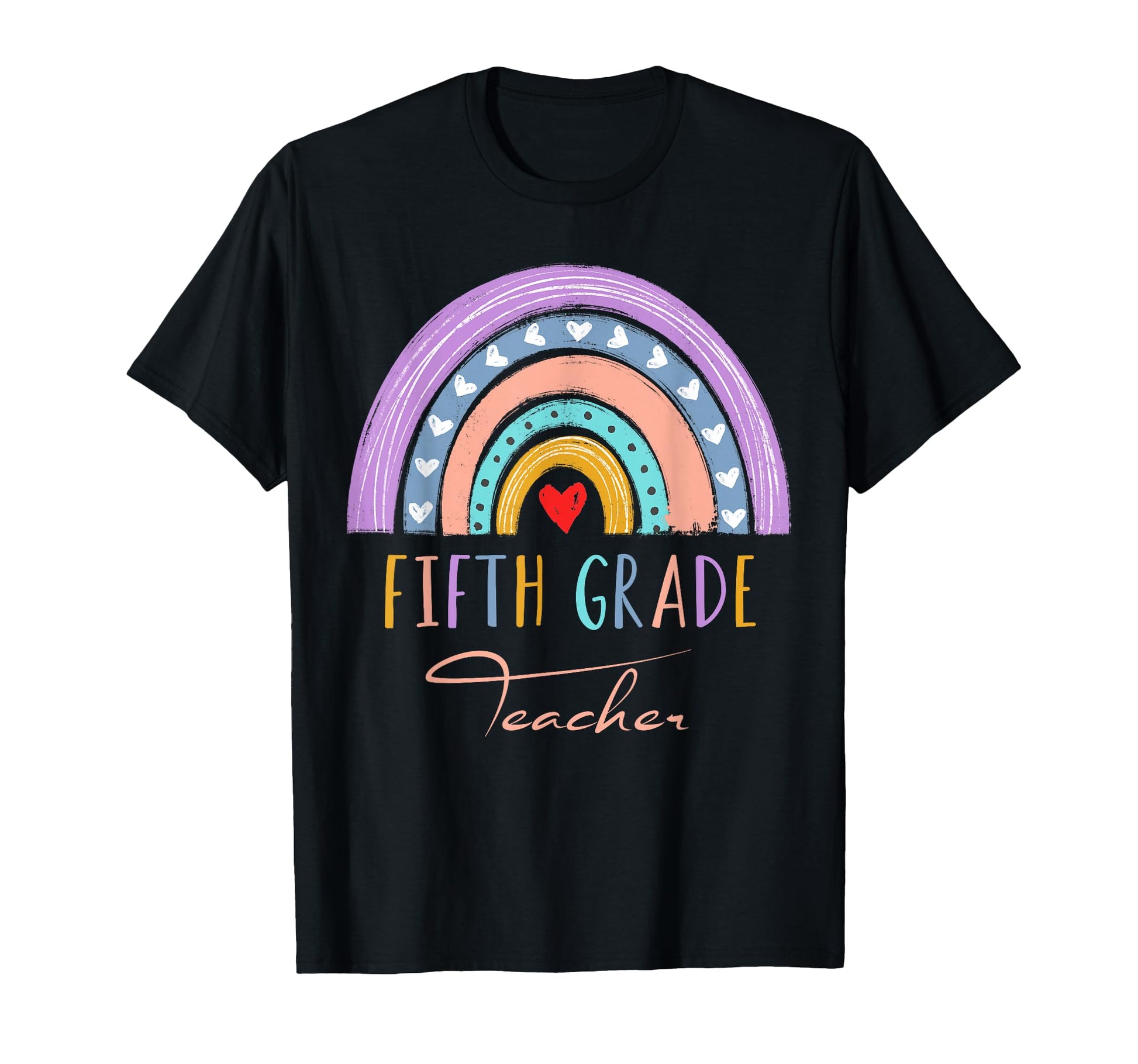 Fifth Grade Teacher Rainbow Boho 5Th Grade T-Shirt - Trendy Graphic Unisex - T-Shirt, Sweatshirt, Hoodie