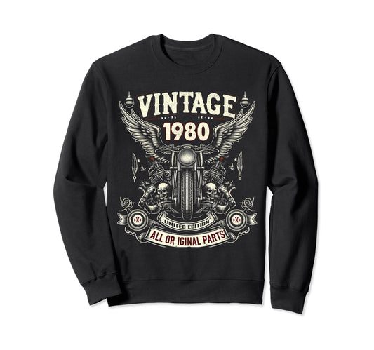 1980 Born 1980 44Th Birthday Sweatshirt - Graphic Print Men Women - T-Shirt, Sweatshirt, Hoodie