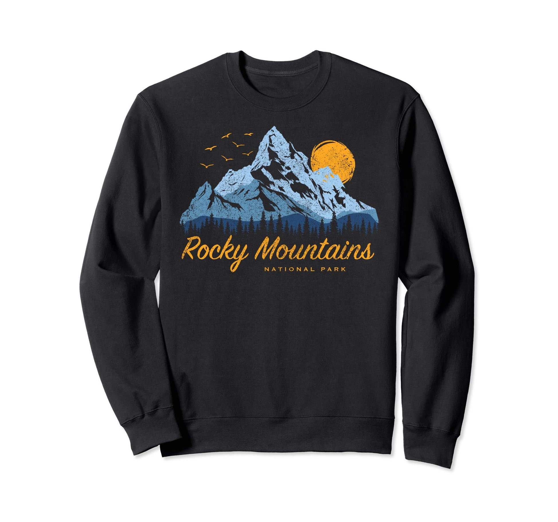 Rocky Mountains National Park Us Sweatshirt - Trendy Graphic Unisex - T-Shirt, Sweatshirt, Hoodie