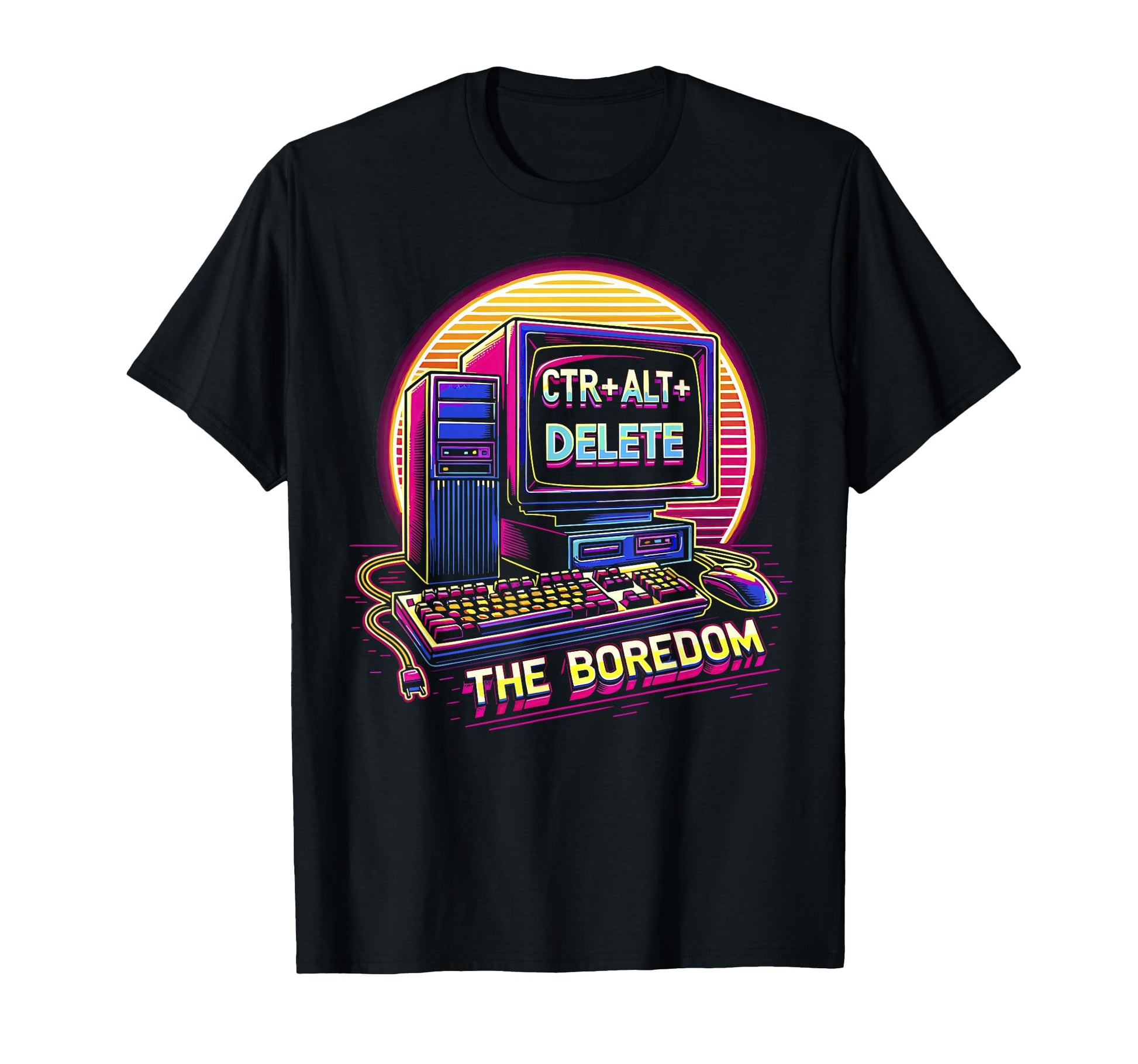 Ctrl Alt Delete Boredom Vaporwave 90S T-Shirt - Trendy Graphic for Adults - T-Shirt, Sweatshirt, Hoodie